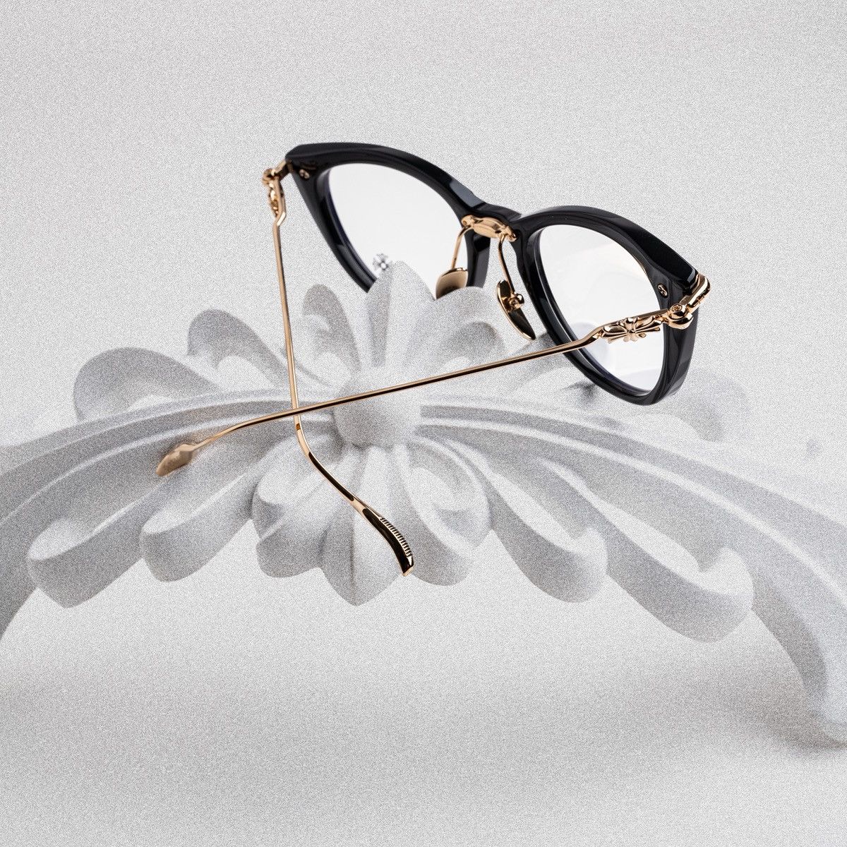 Chrome Hearts CHROME HEARTS NEW LOVER BLACK GOLD PLATED GLASSES Size ONE SIZE - 7 Thumbnail