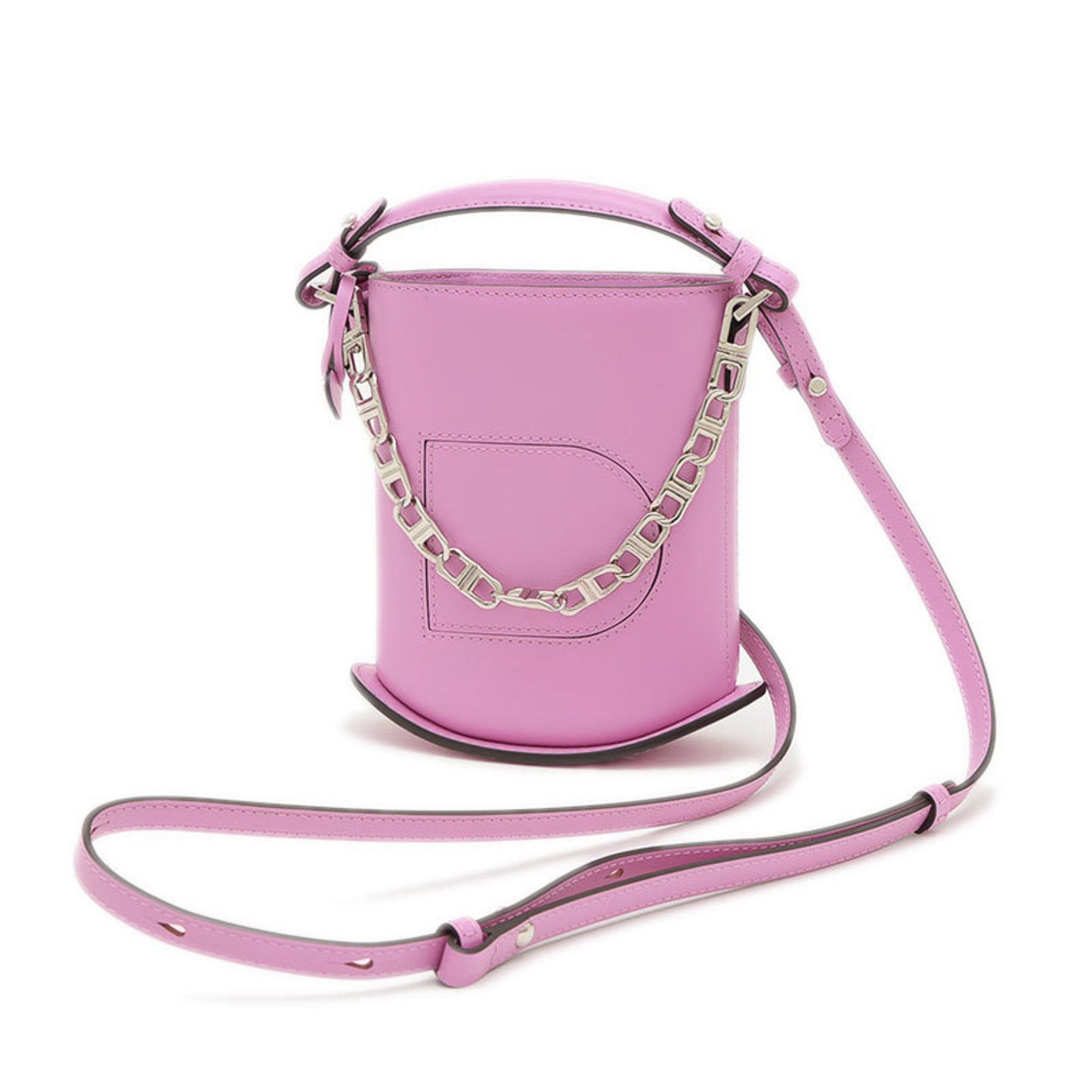 Delvaux Pan Eclat Shoulder Bag In Calfskin, Pink, Silver Hardware Aa0715, Women's