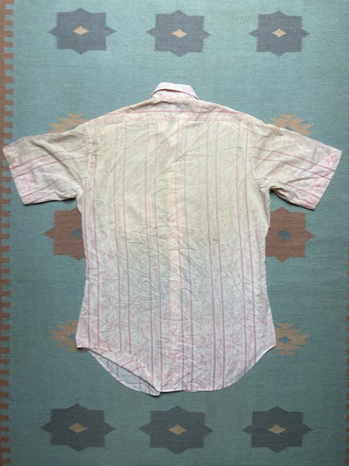 Sears × Vintage Vtg 70s button shirt kings road sears floral flowers thin XL Size US XL / EU 56 / 4 - 8 Thumbnail