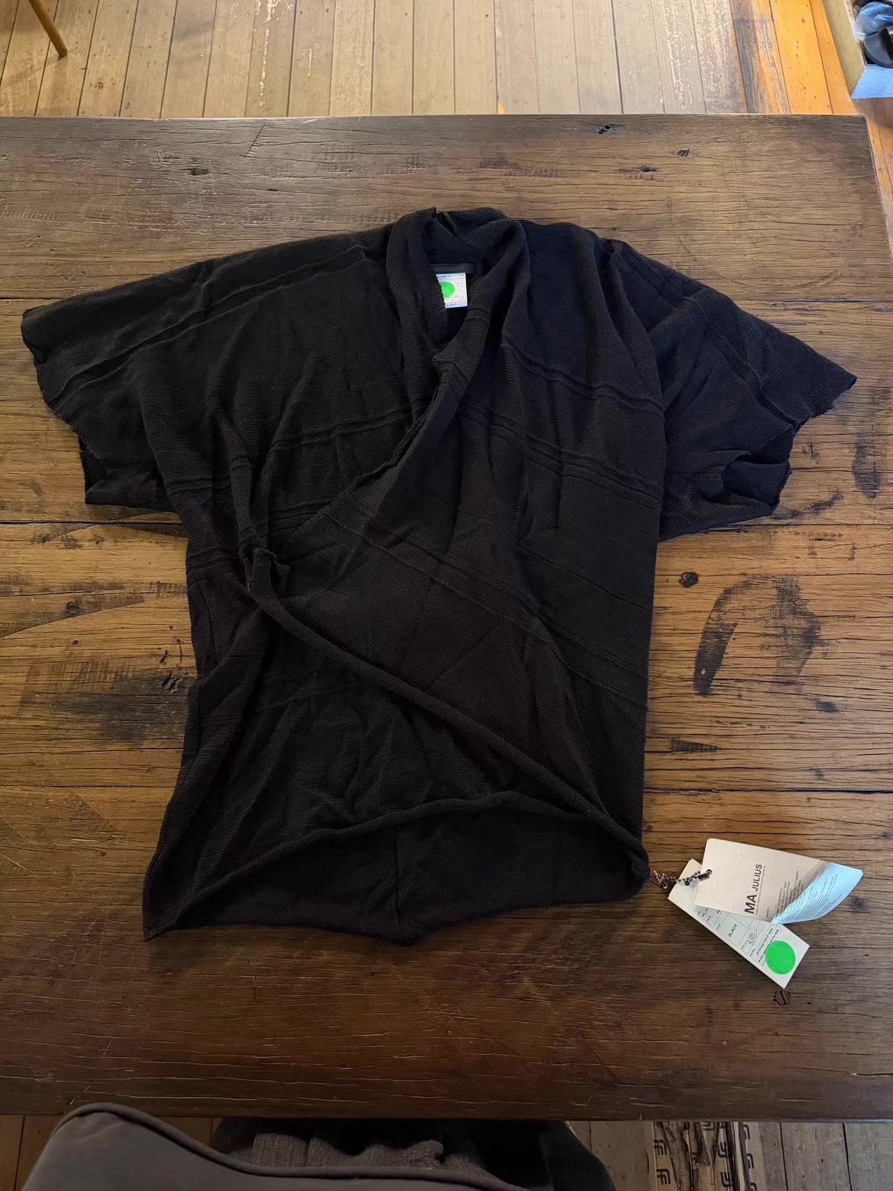 Julius MA_JULIUS 14S/S Black Washi-blend Short-Sleeve Ｑ25 Size US XS / EU 42 / 0 - 1 Thumbnail