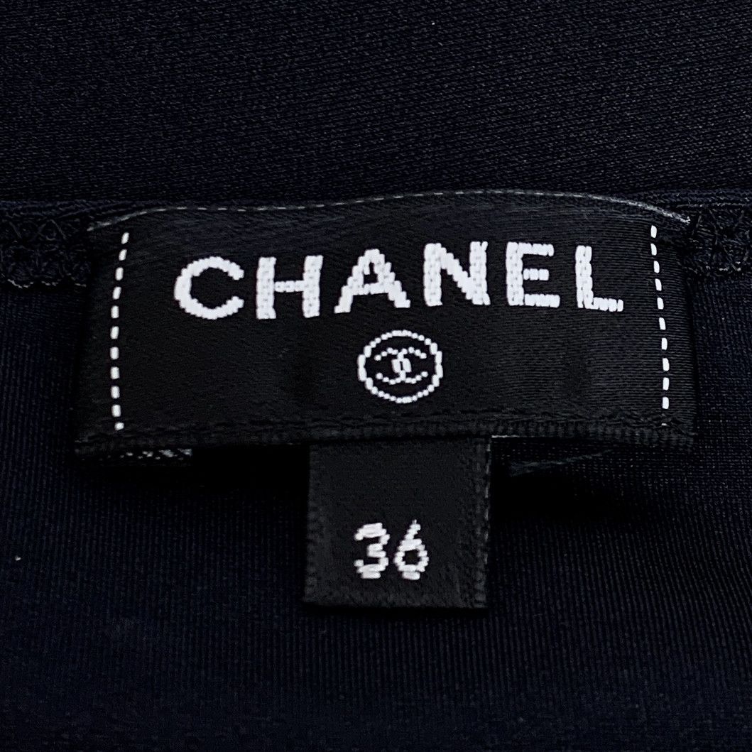 Chanel CW0408 Chanel Black Off-Shoulder Cropped Top Size XS / US 0-2 / IT 36-38 - 6 Thumbnail