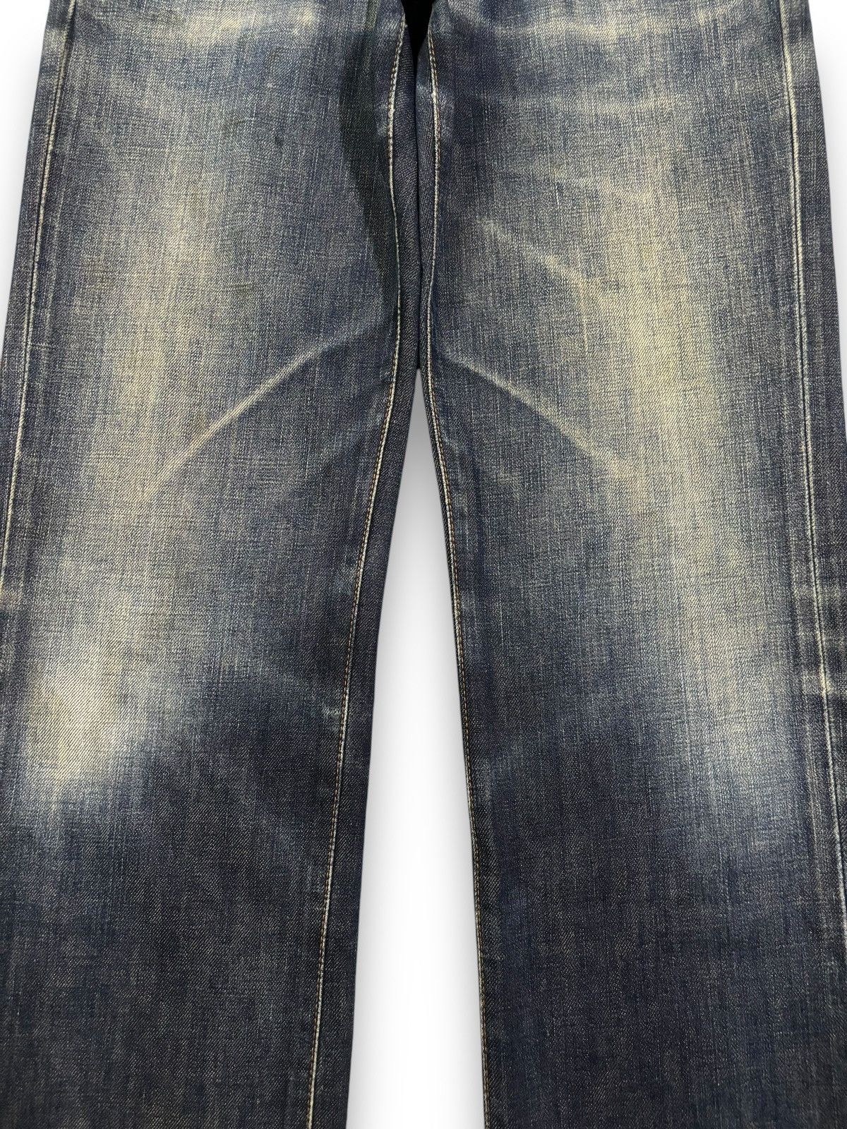 Edwin Vintage Edwin 503Z Dark Blue Wash Loose Fit Ripped Jeans Size US 28 / EU 44 - 6 Thumbnail
