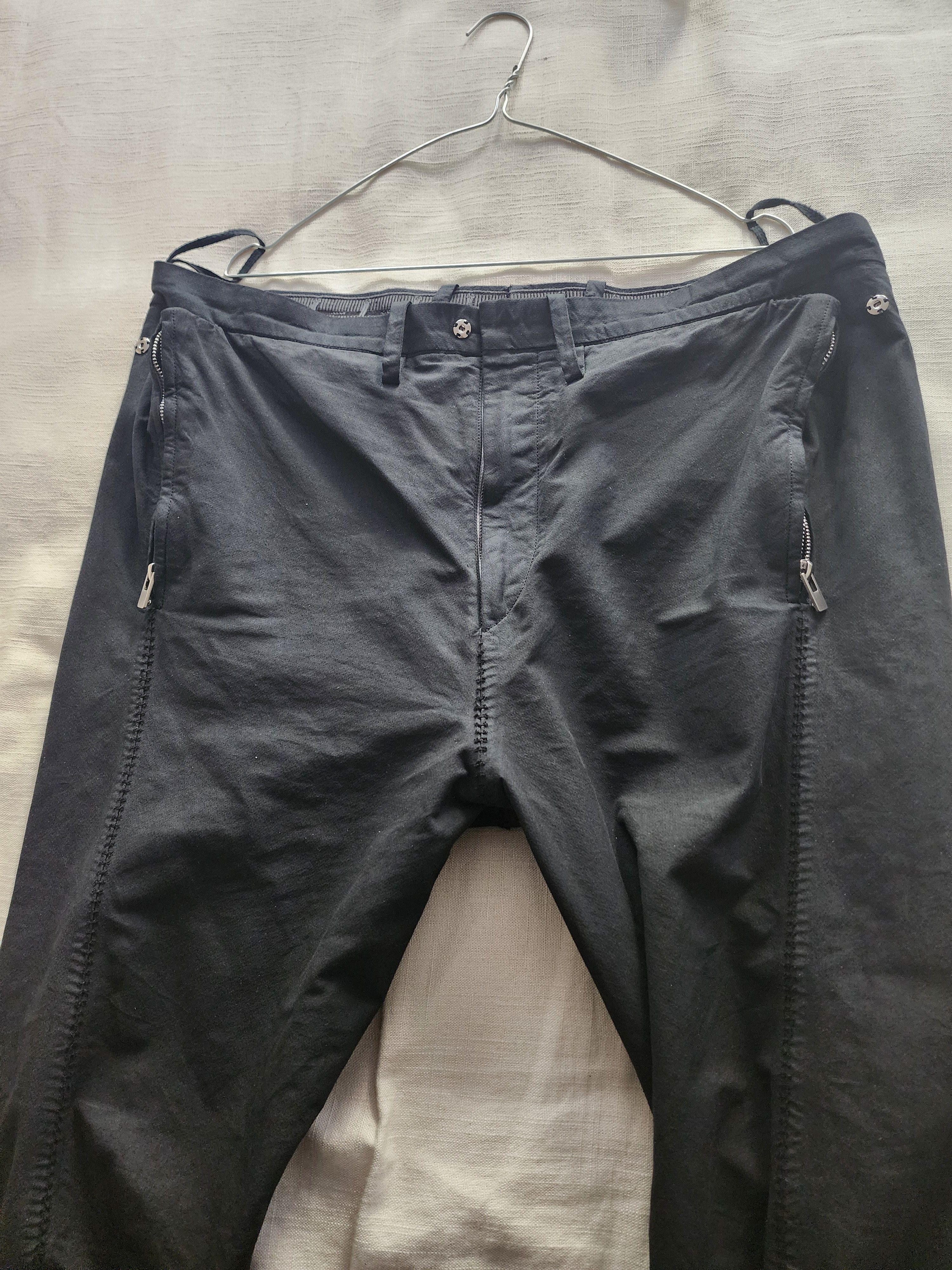 Carol Christian Poell Carol Christian Poell Black BETWEEN Fabric Pants New Size 54 Size 54R - 1 Thumbnail