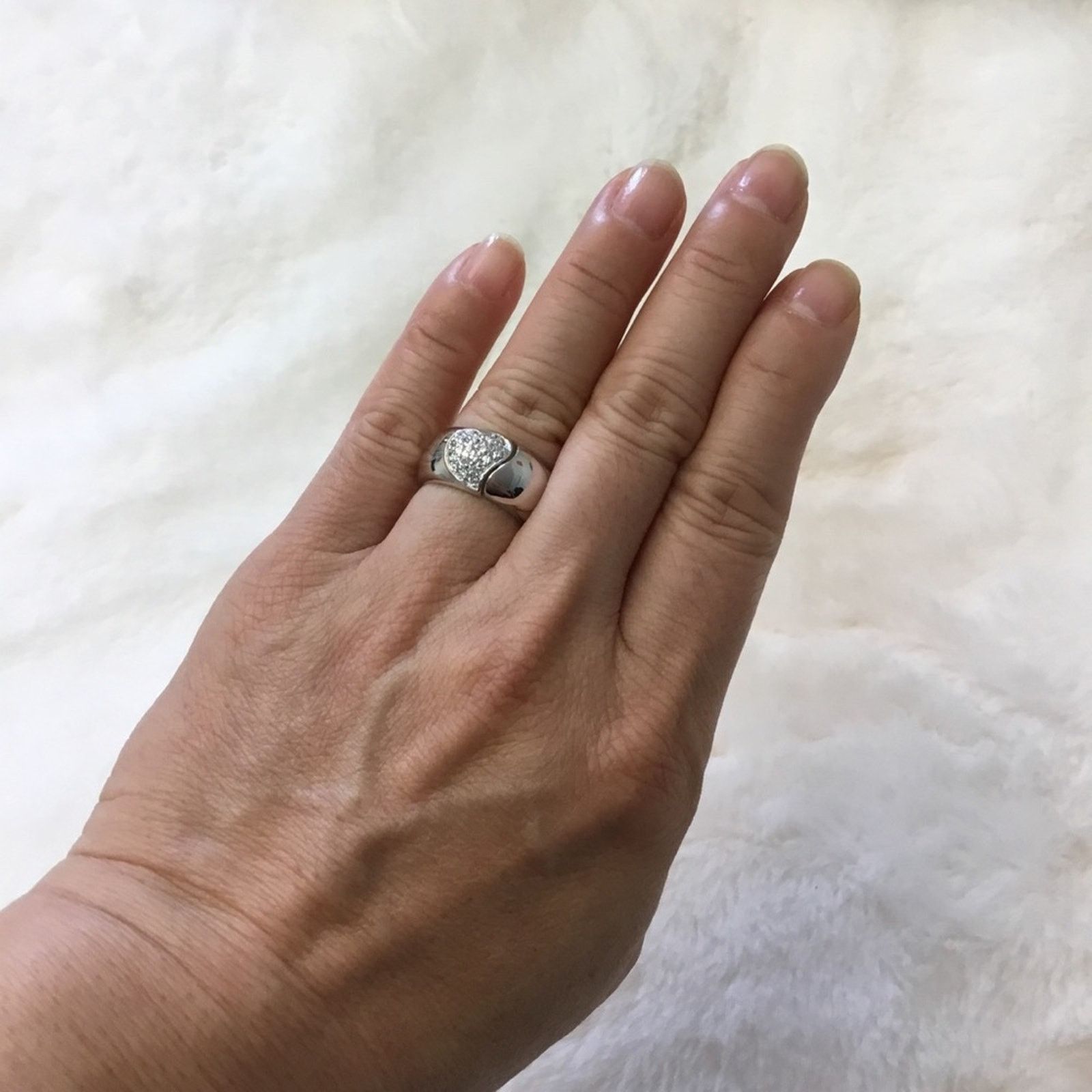 Other Sterling Silver Heart Crystal "I Love You" Ring Size ONE SIZE - 11 Thumbnail