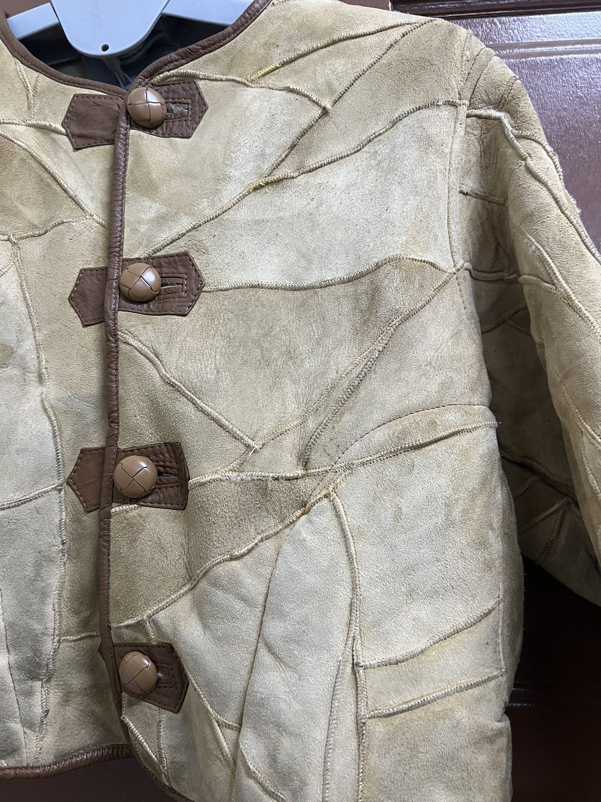 Hai Sporting Gear Vintage Hai Sporting Gearlssey Sherpa PatchworkLeatherJacket Size US M / EU 48-50 / 2 - 15 Thumbnail