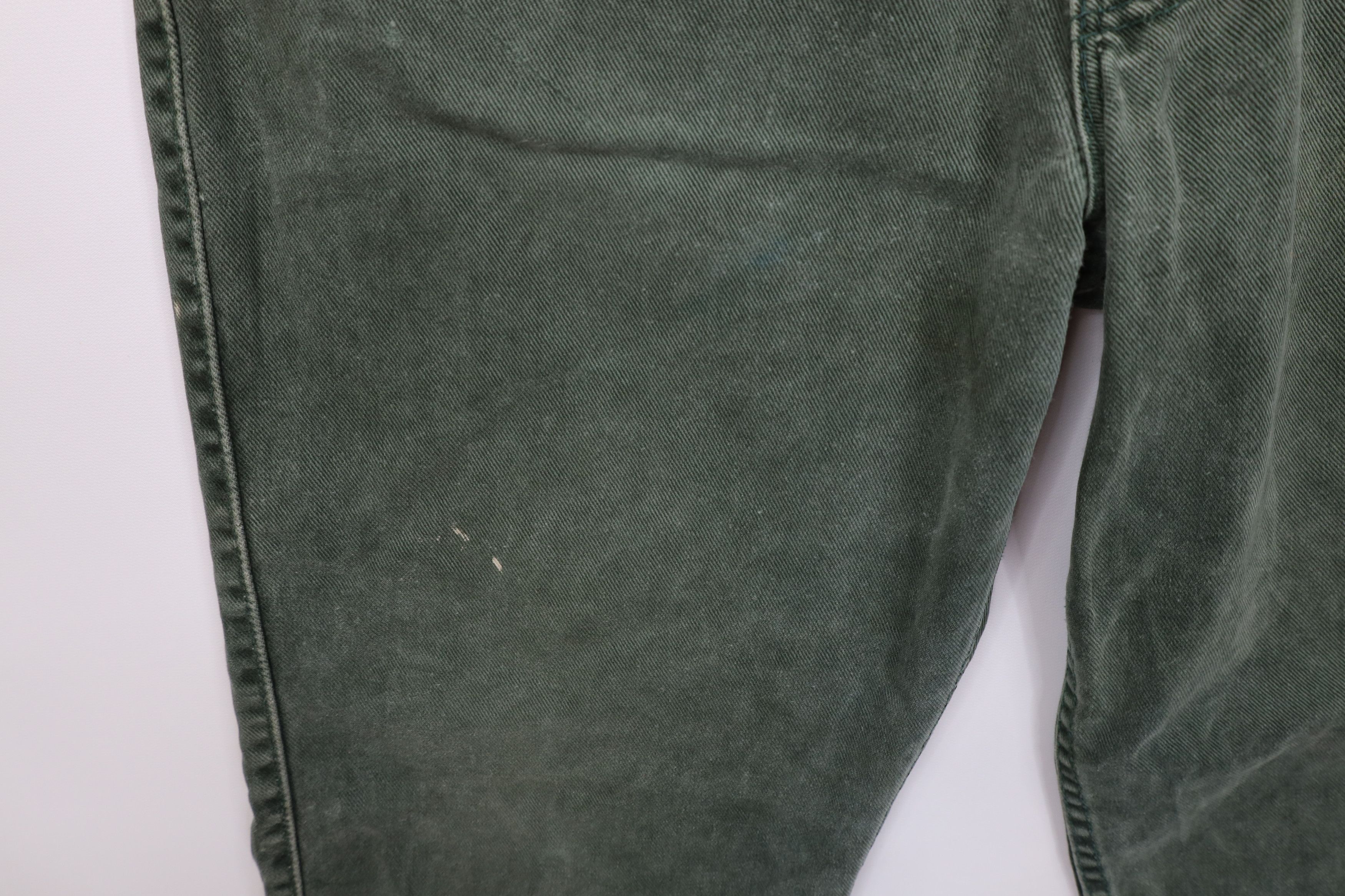 Levi's Vintage 90s Levis 545 Loose Fit Denim Jeans Green USA Size US 33 - 8 Thumbnail