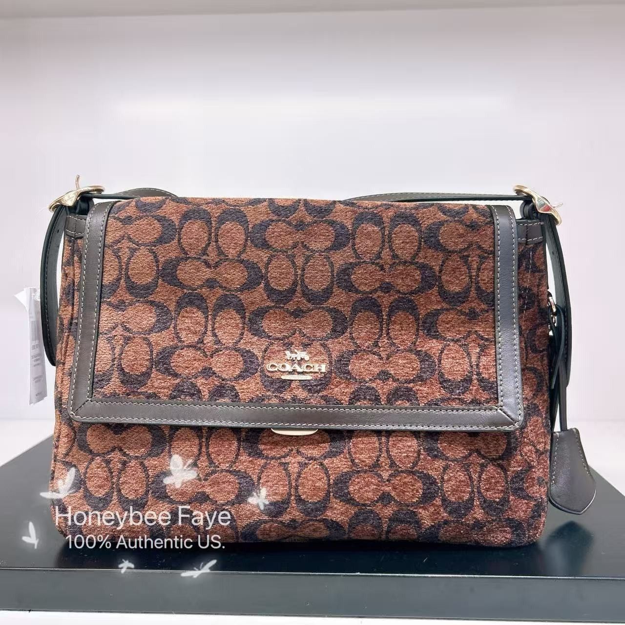 Coach Etta Flap Bag In Signature Chenille CCE58 Size ONE SIZE - 2 Thumbnail