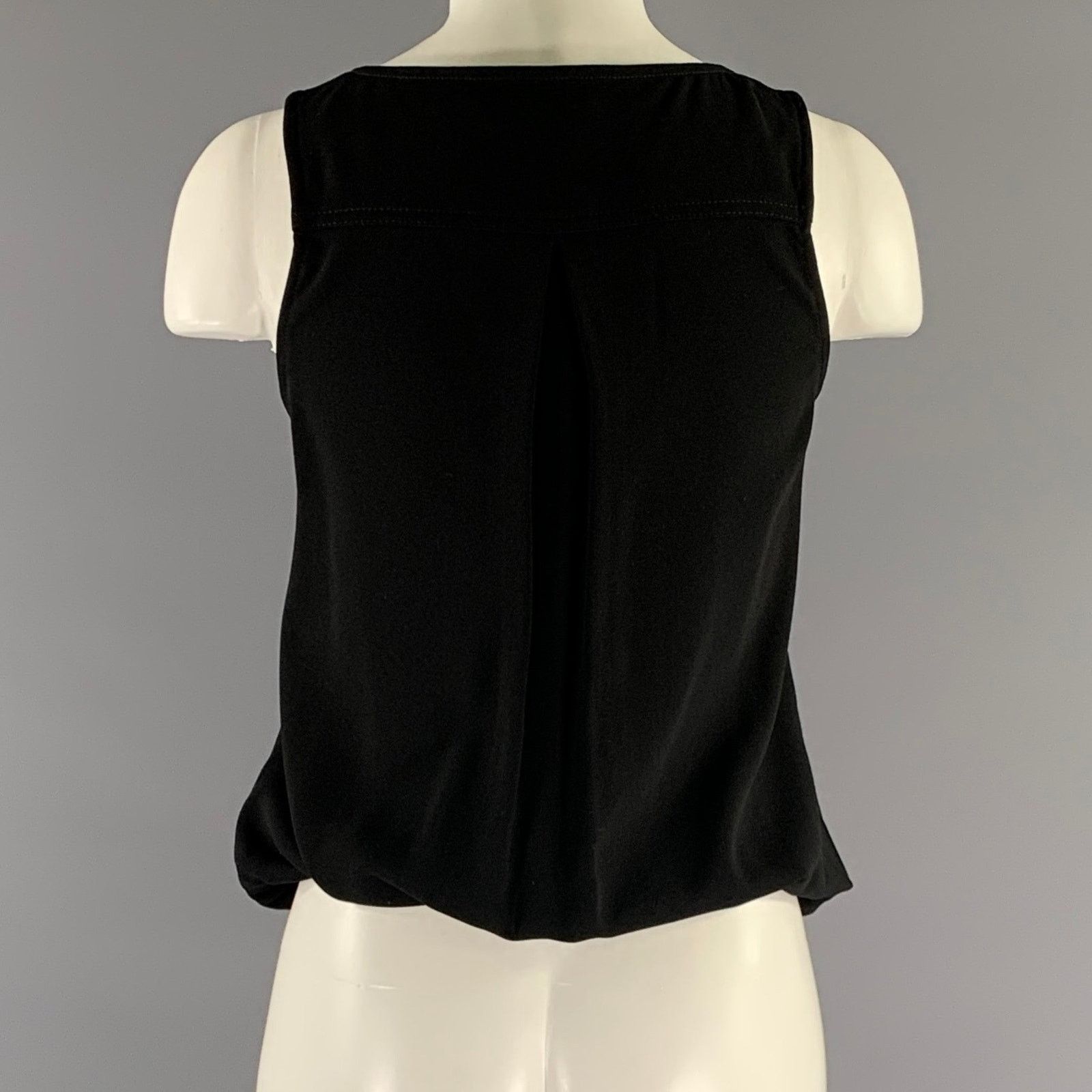 Trina Turk TRINA TURK XS Black Gold Polyester Sleeveless Casual Top Size XS / US 0-2 / IT 36-38 - 4 Thumbnail