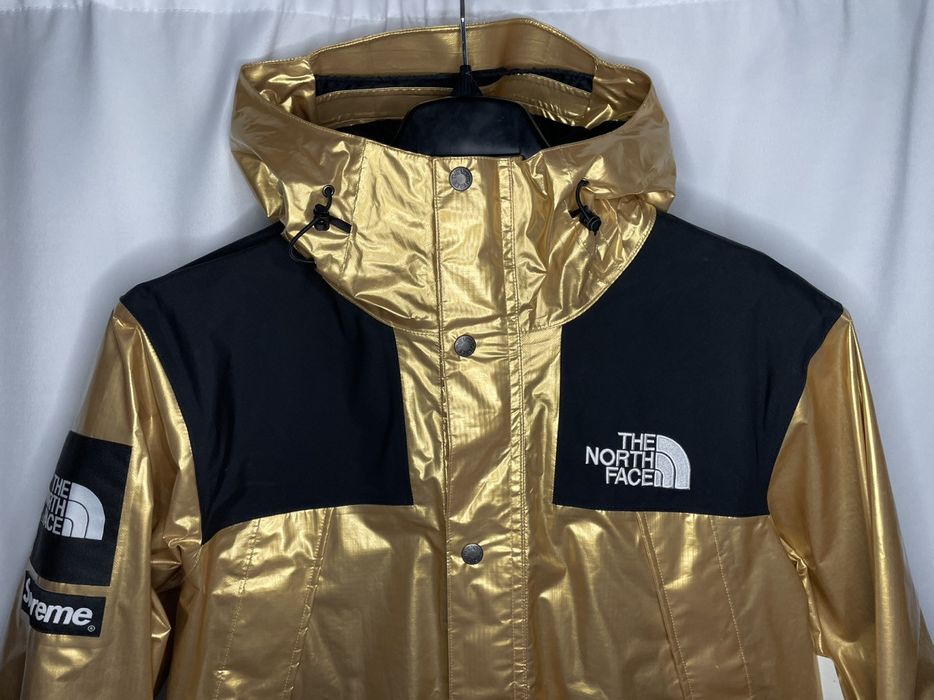 Supreme Supreme x TNF Metallic Gold Mountain Parka | Grailed