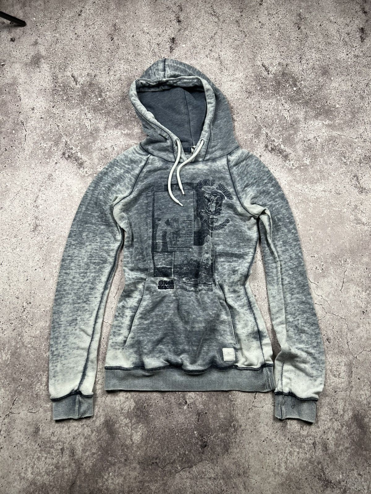 O'Neill Vintage Y2K Oneill Distressed Hoodie Embroidered Logo Size US S / EU 44-46 / 1 - 1 Thumbnail