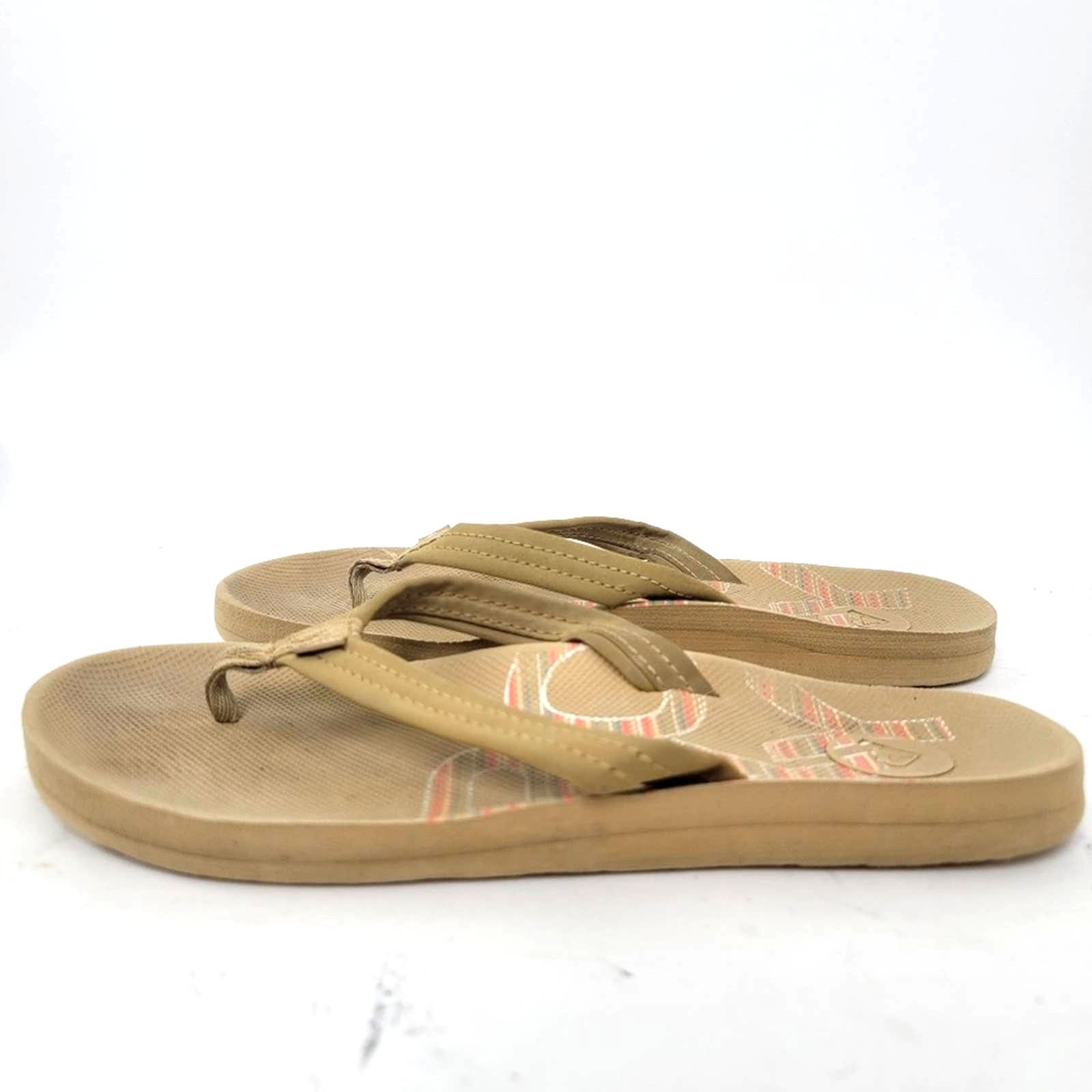 Designer Roxy Sand Tan Flip Flop Sandals - 6 Size US 6 / IT 36 - 8 Thumbnail