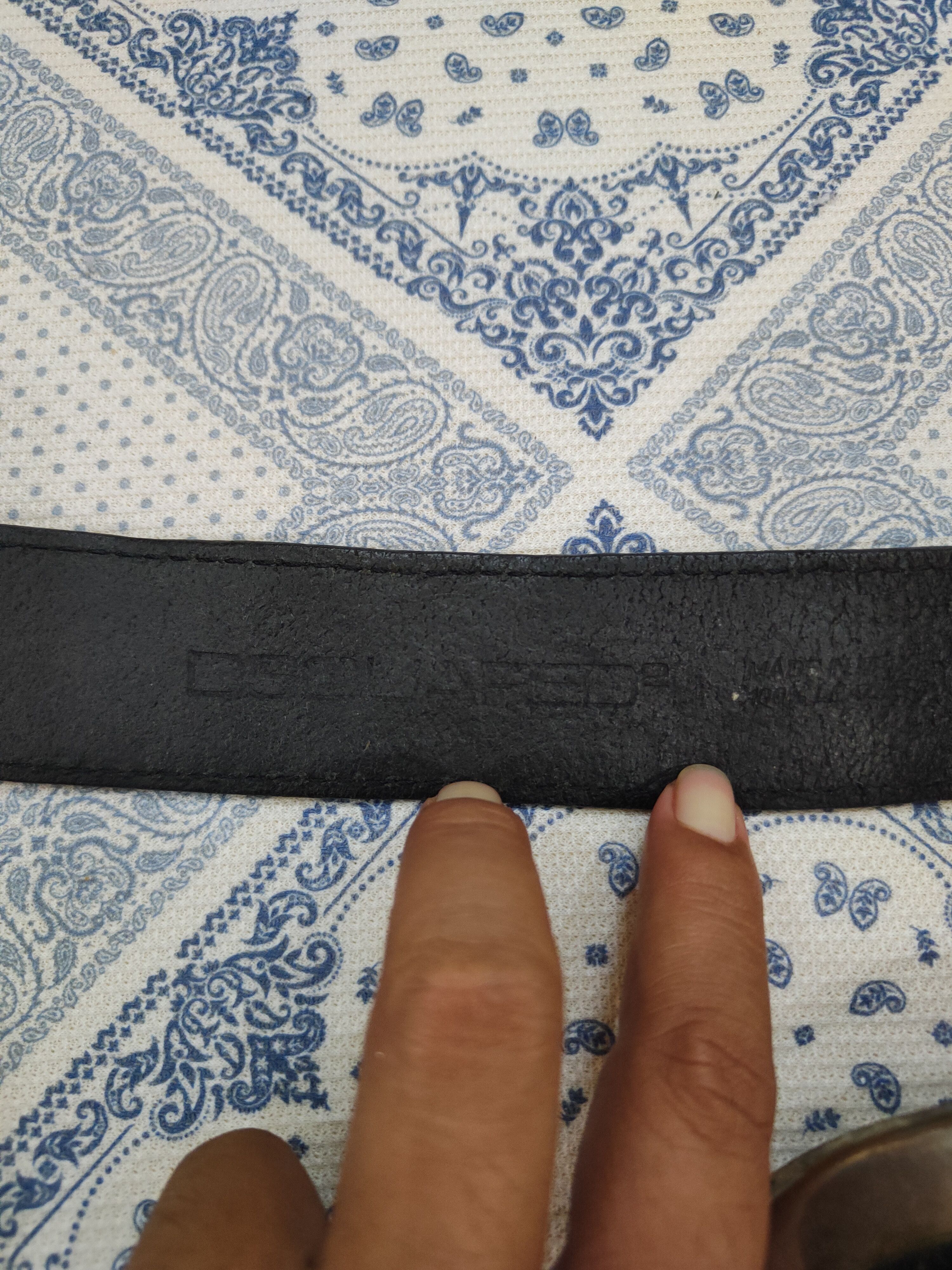 Dsquared2 Vintage Dsquared 2 Spellout Big Buckle Leather Belt Size 38 - 5 Thumbnail