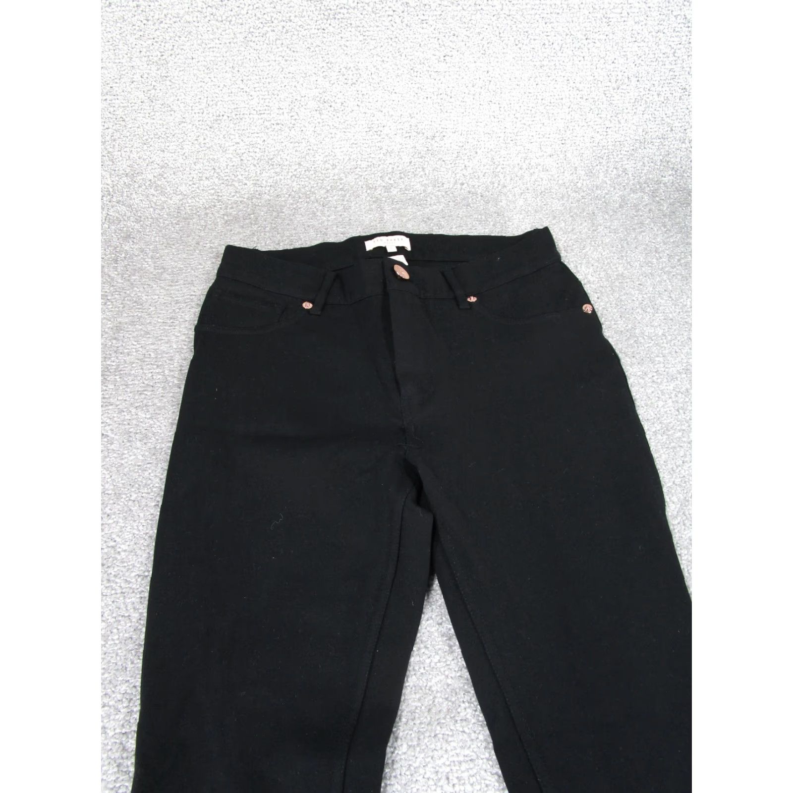 Ted Baker VINTAGE Ted Baker Pants Womens 2 Black Skinny Stretch Ankle Zips Size 26" / US 2 / IT 38 - 3 Thumbnail