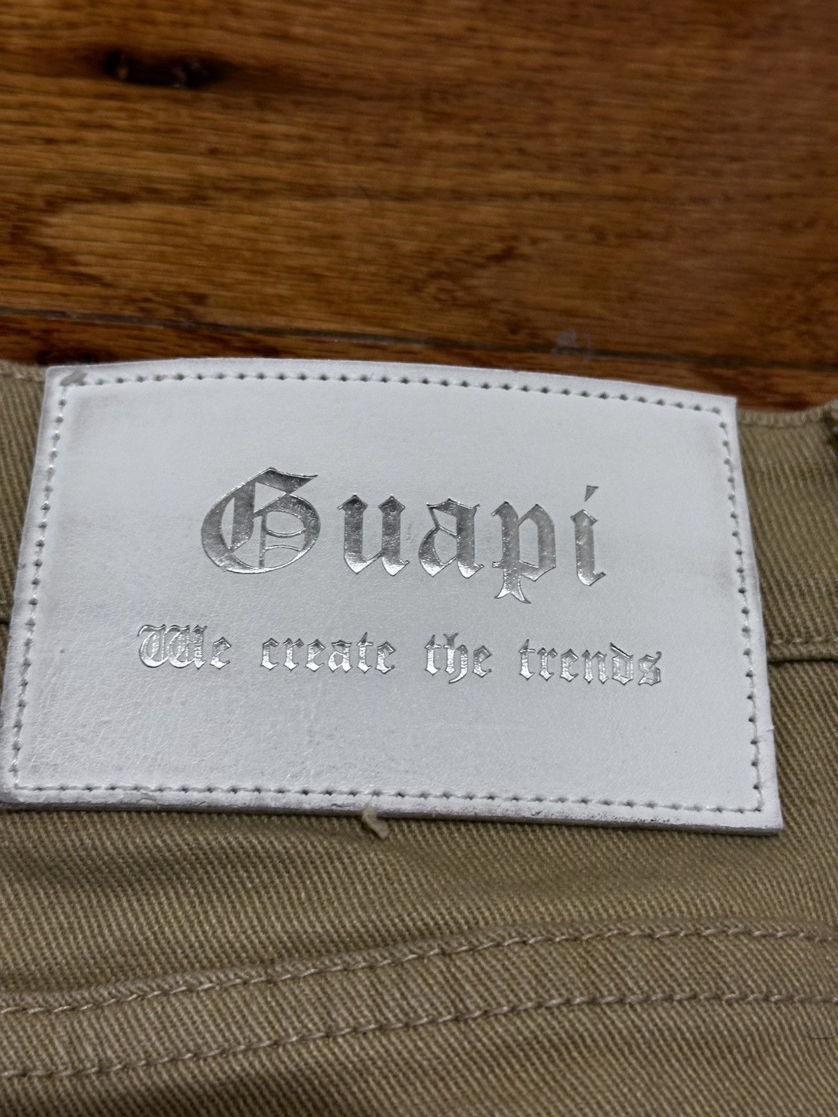 GUAPI GUAPI “SAND BROWN” STACKED DENIM JEANS SIZE 34 Size US 34 / EU 50 - 3 Thumbnail