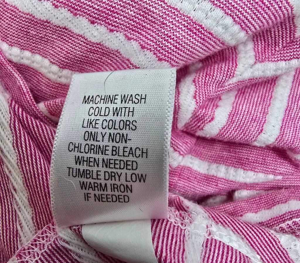 Croft & Barrow Women's Croft & Barrow Pink White Striped Long Sleeve Tee XL Size XL / US 12-14 / IT 48-50 - 9 Thumbnail