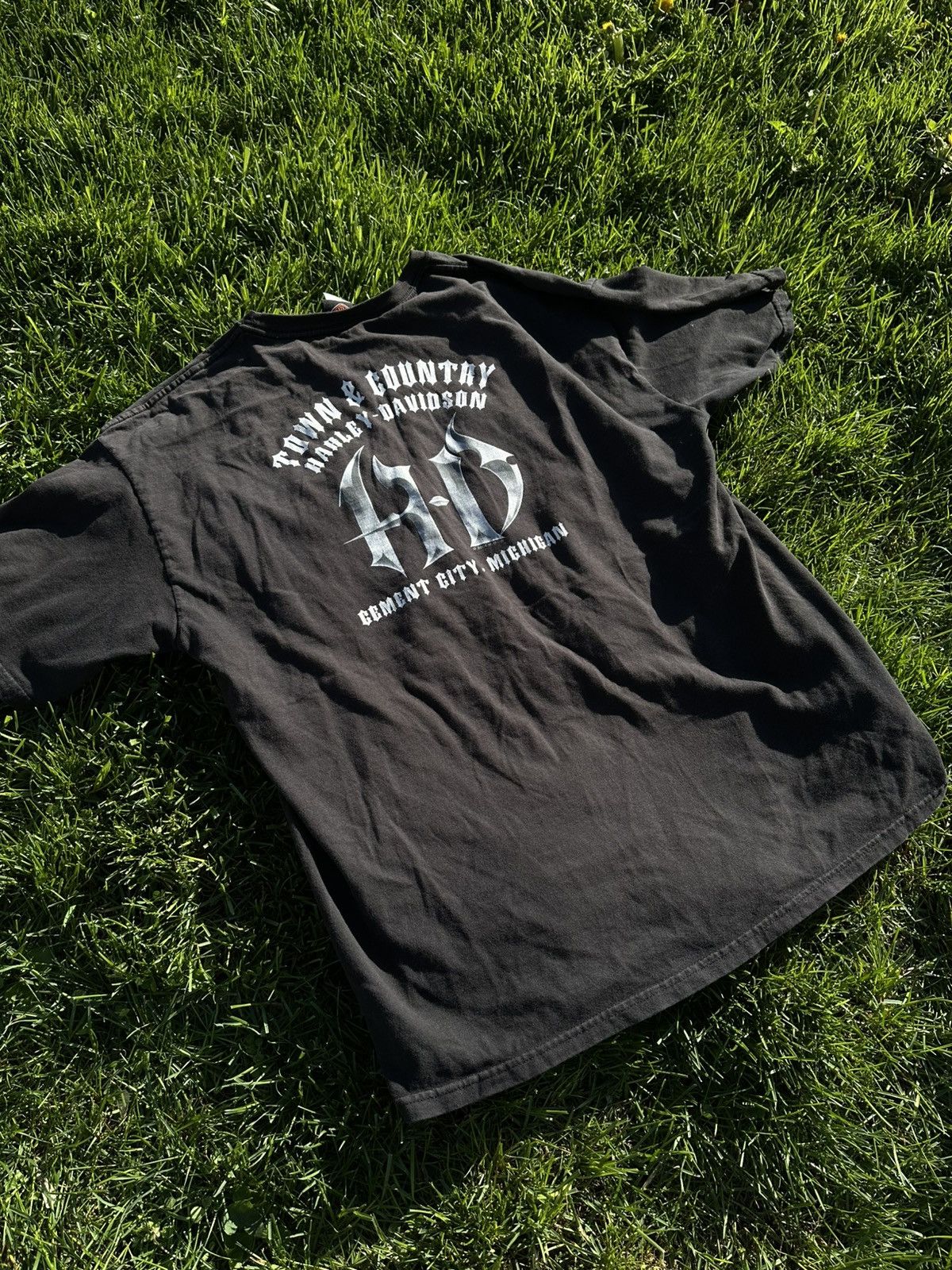 Harley Davidson Y2K Harley Davidson lightning 2004 Black Tee Size US XL / EU 56 / 4 - 2 Thumbnail