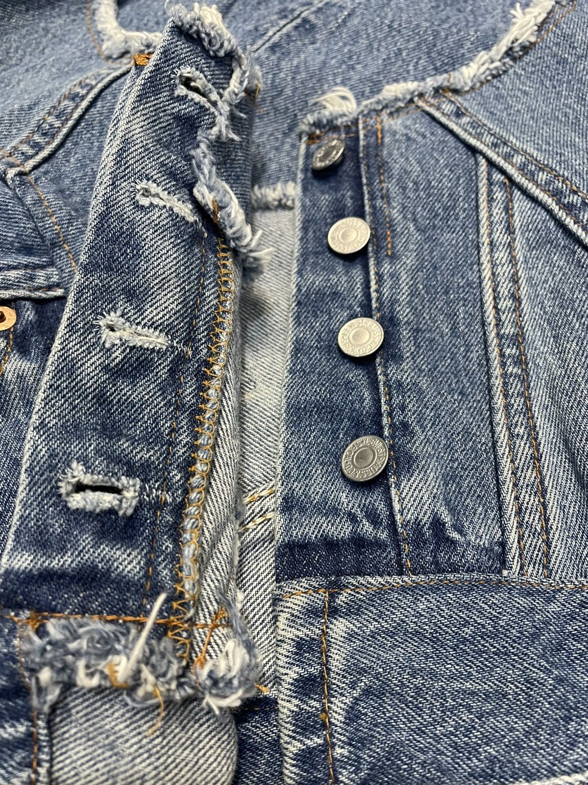 Japanese Brand Me Jane Costum Levis Denim Vest Size XS / US 0-2 / IT 36-38 - 3 Thumbnail