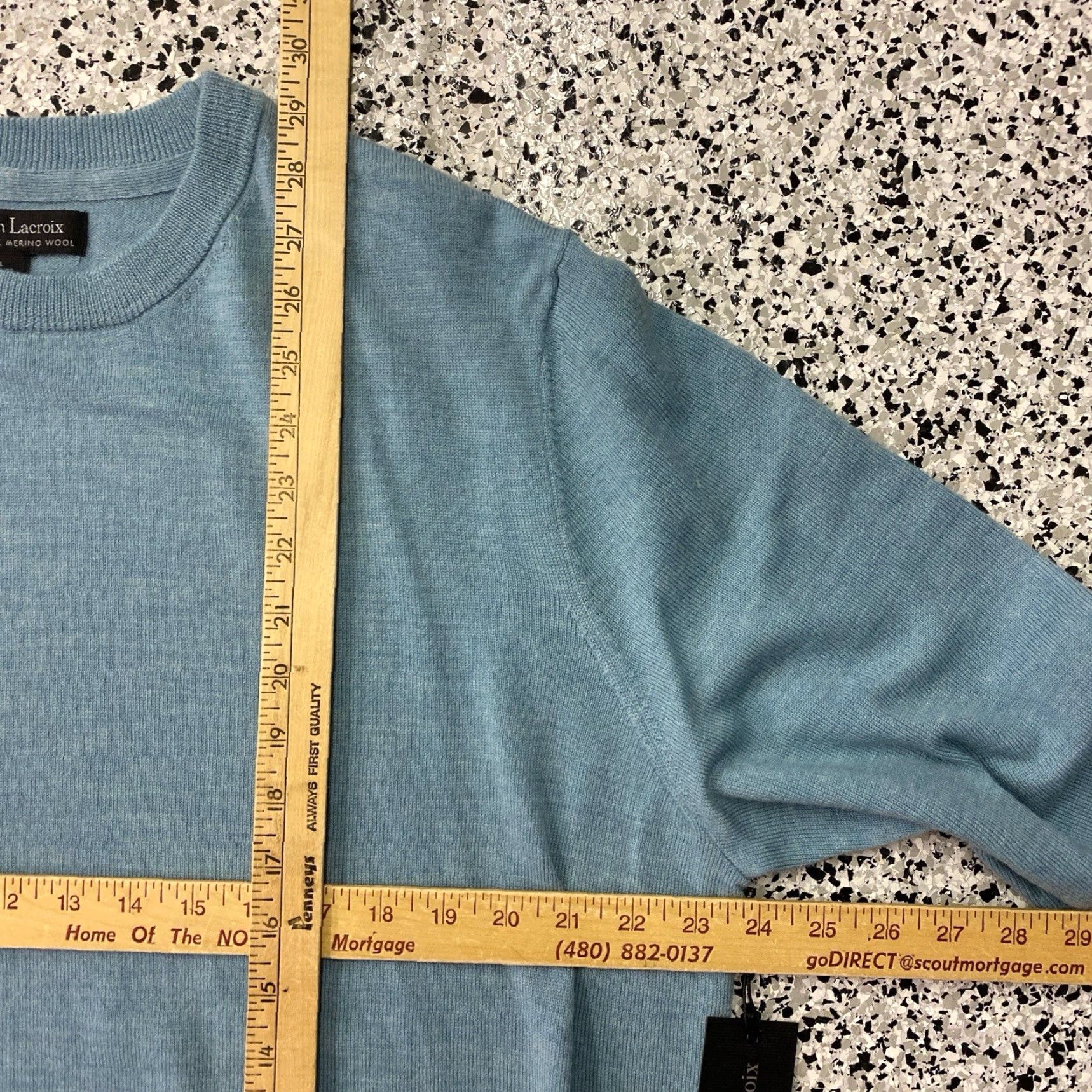 Christian Lacroix Christian Lacroix Sweater Mens XL Blue 100% Extra Fine Merino Wool Luxury NWT Size US XL / EU 56 / 4 - 4 Thumbnail