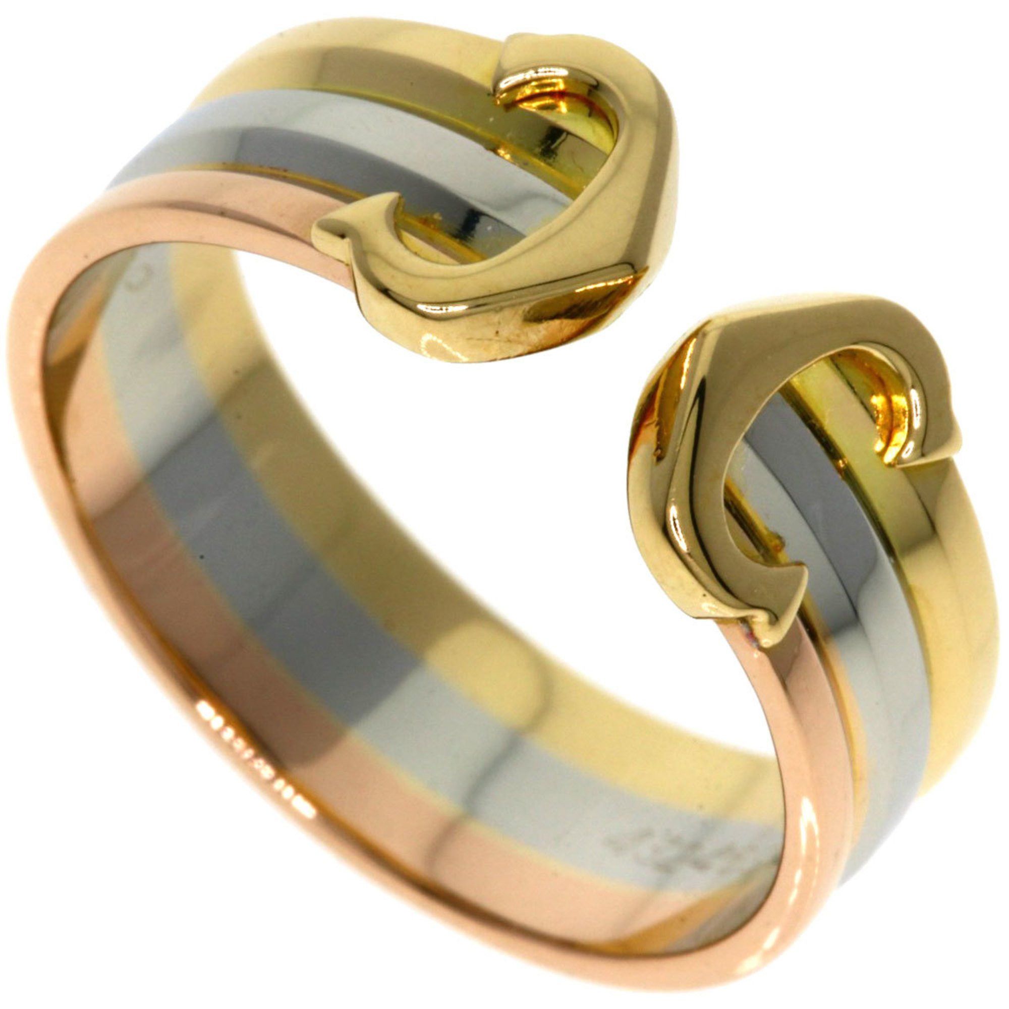 image of Cartier 2C Ring 50 K18 Yellow Gold/k18Wg/k18Pg Women's Cartier