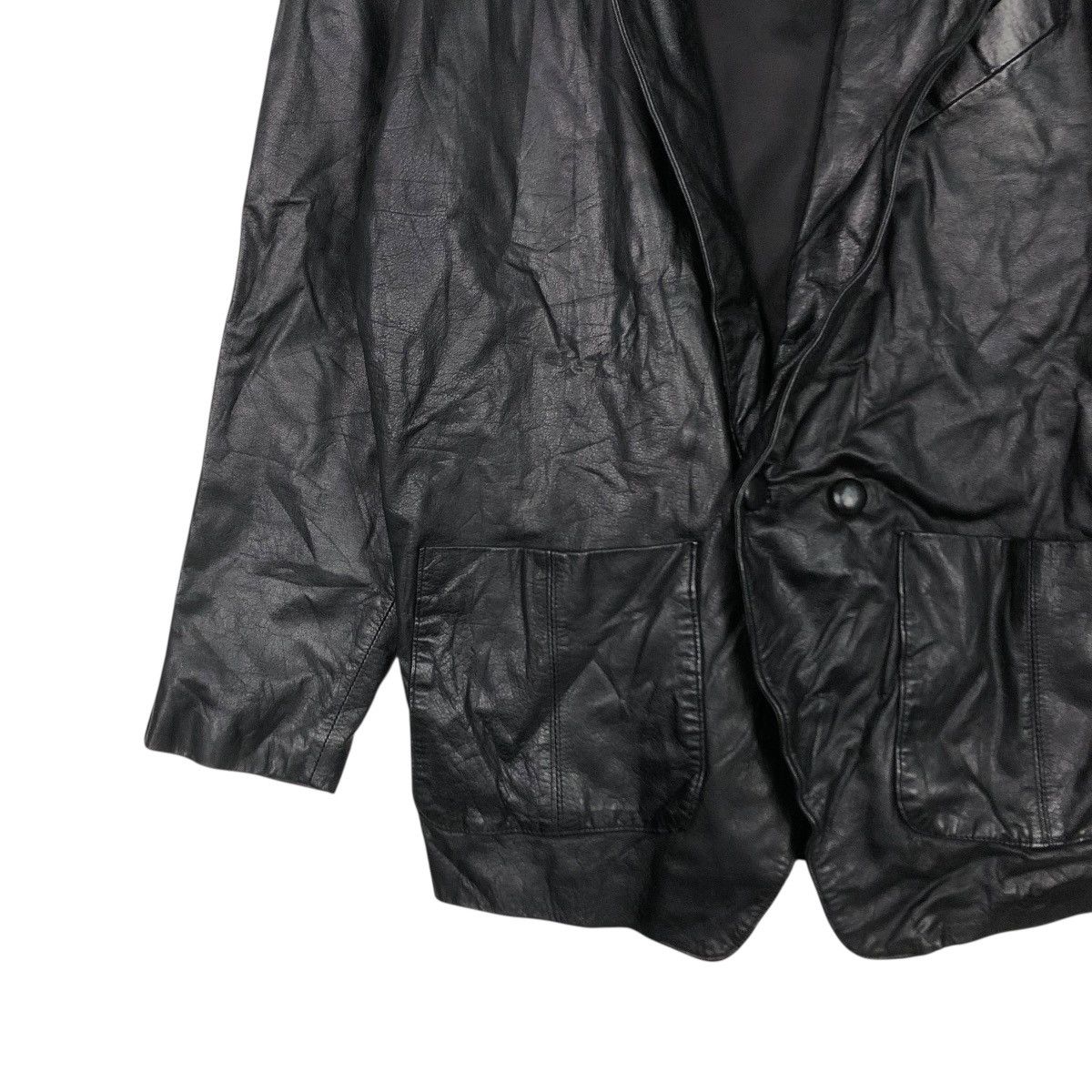 Japanese Brand 🔥VINTAGE WORK LEATHER JACKET UNBRANDED ISSEY MIYAKE Size US M / EU 48-50 / 2 - 6 Thumbnail