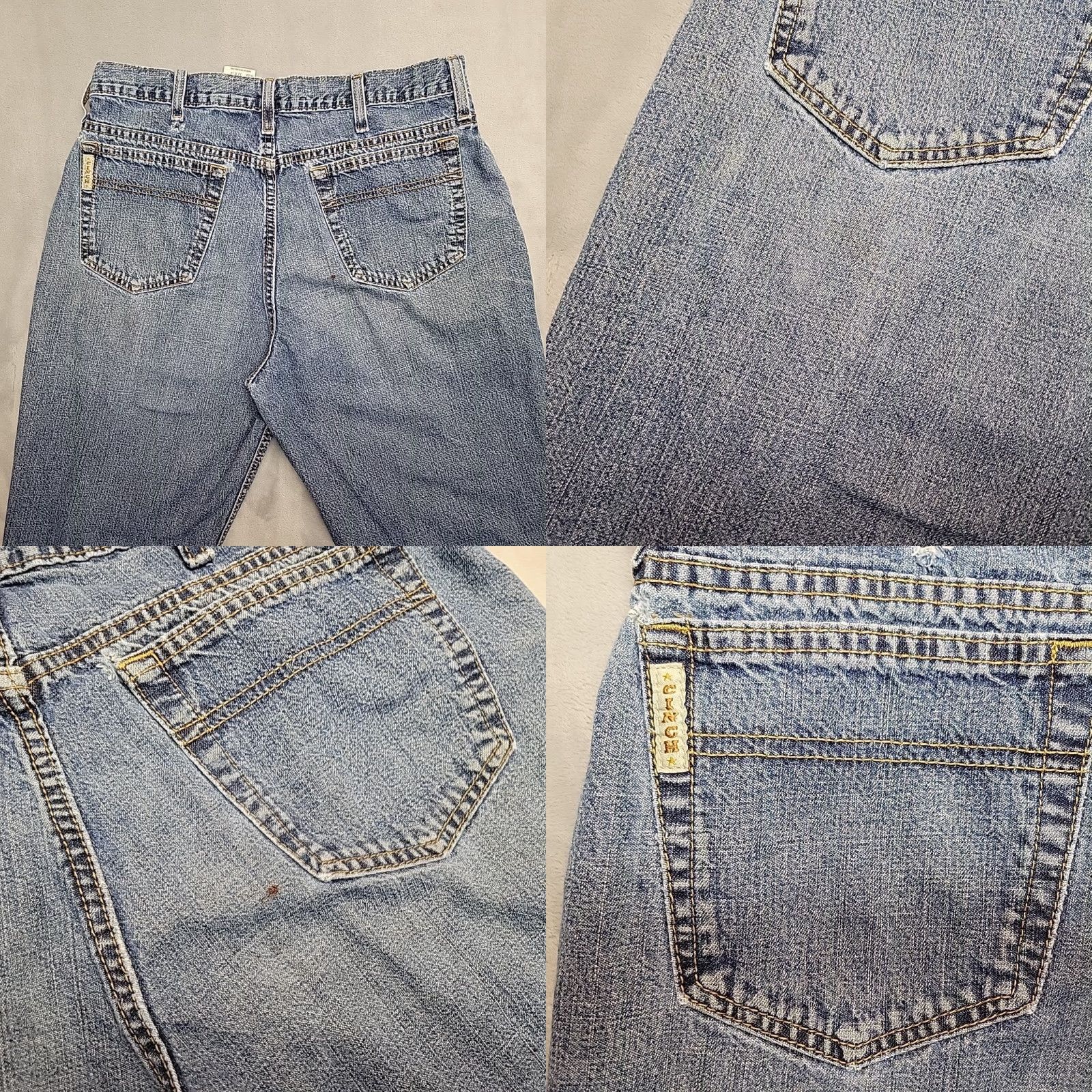 Denime Cinch Jeans Mens 33x34 Blue 100% Cotton Denim Silver Label Western Cowboy Ranch Jeans Mens 33 Blue Cotton Denim Western Cowboy Ranch Size US 33 - 8 Thumbnail