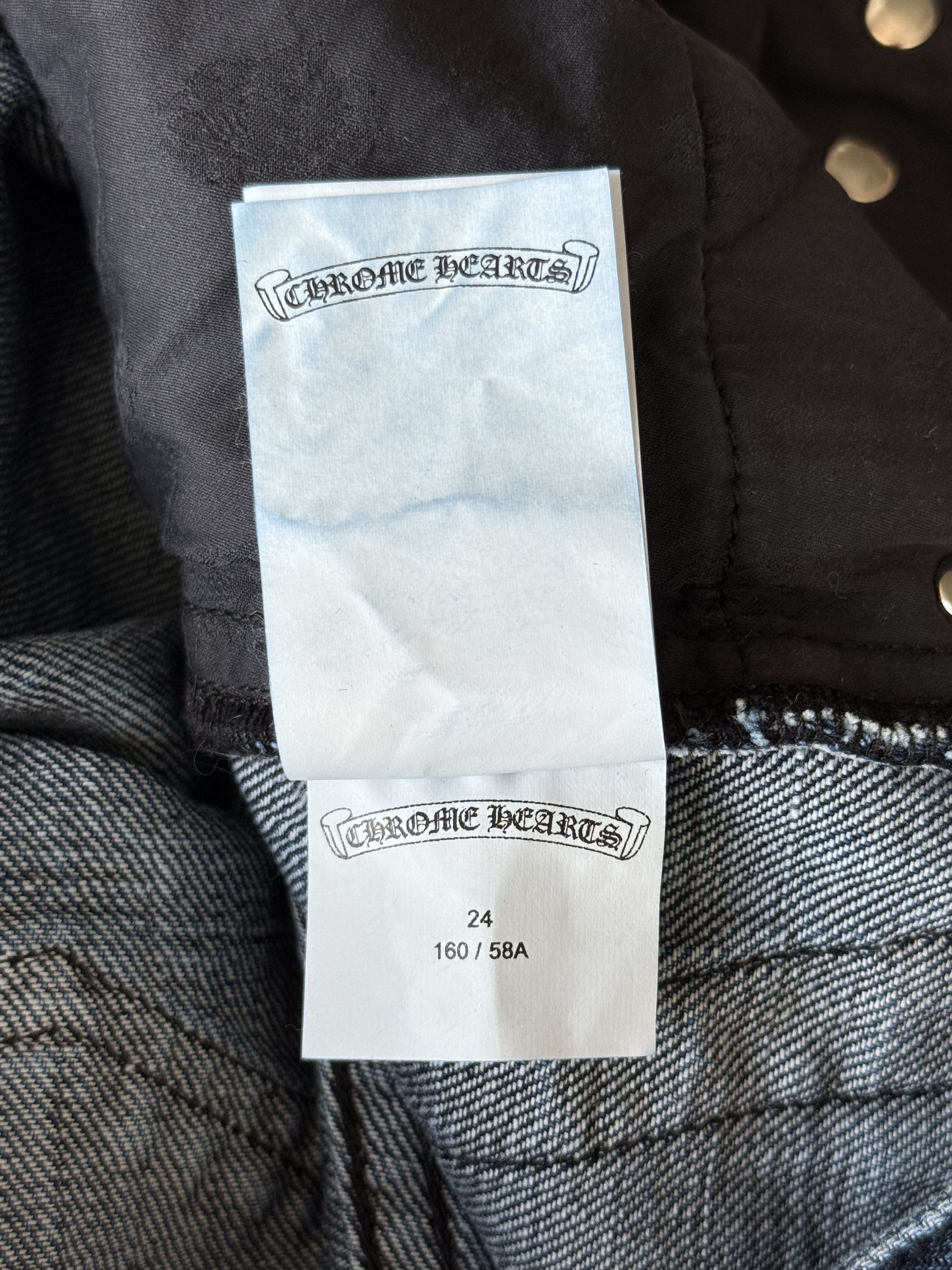 Chrome Hearts Chrome Hearts Blue & Black Cross Patch Denim Shorts Size US 28 / EU 44 - 6 Thumbnail