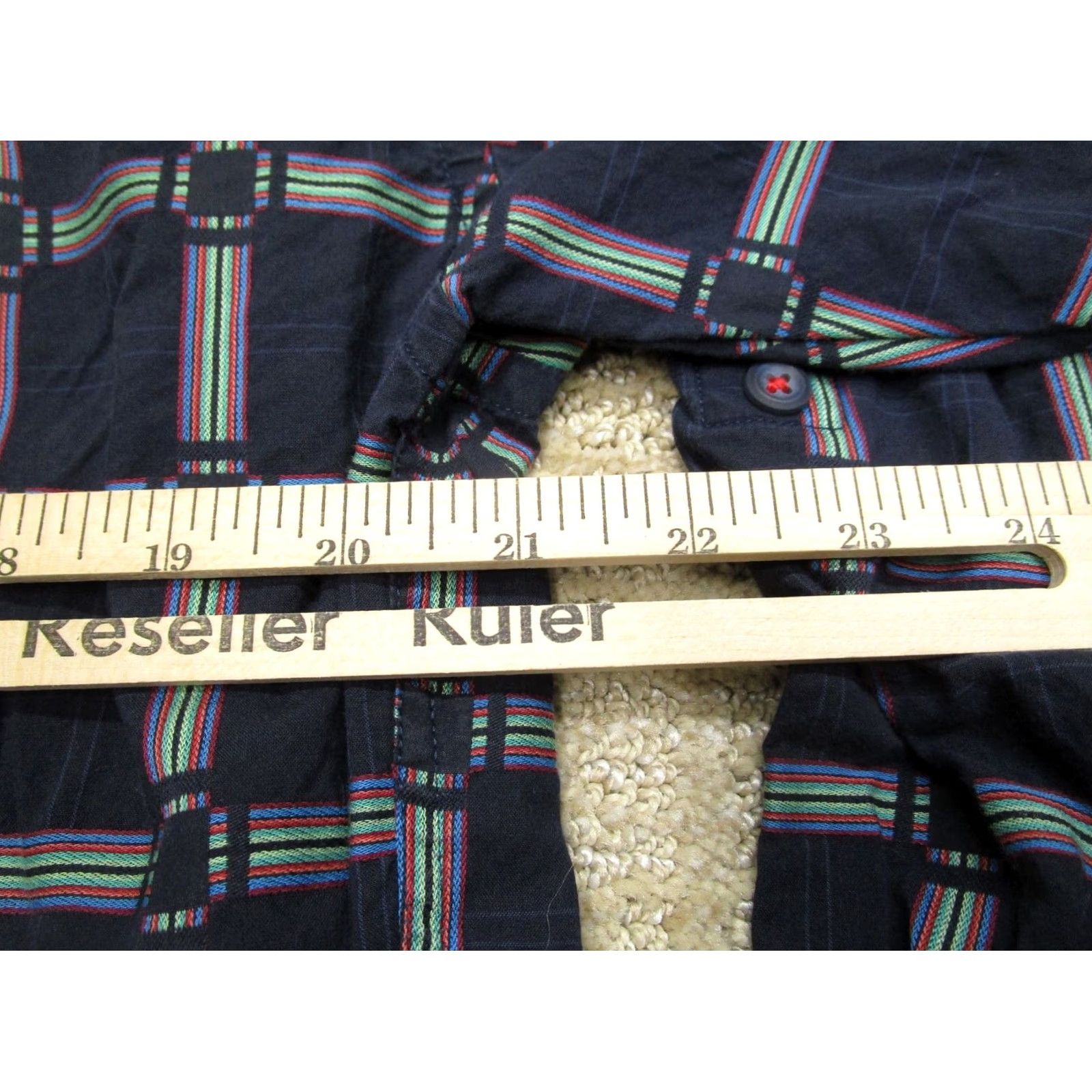 Vintage Visconti Black Button-Up Shirt Men XL Blue Grid Check Long Sleeve Button Down Size US XL / EU 56 / 4 - 5 Thumbnail