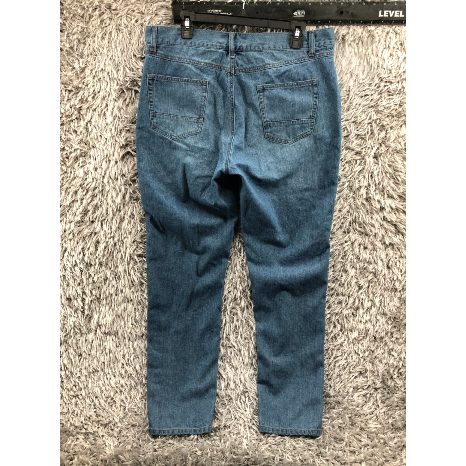 Vintage Sun Stone Jeans Size 34 Mens Mid Rise Medium Wash Blue Straight 5-Pocket Denim Cotton Blend Regular Belt Loops Sun Stone Brand Mens Jeans Size US 34 / EU 50 - 6 Thumbnail