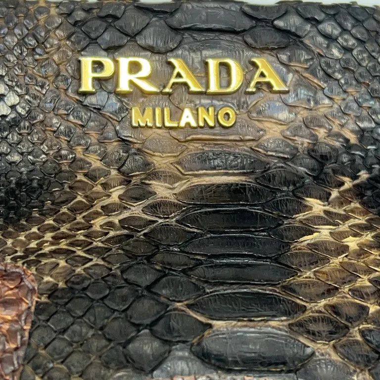 Prada 2000's Hybrid Python Skin Clutch Bag Size ONE SIZE - 3 Thumbnail