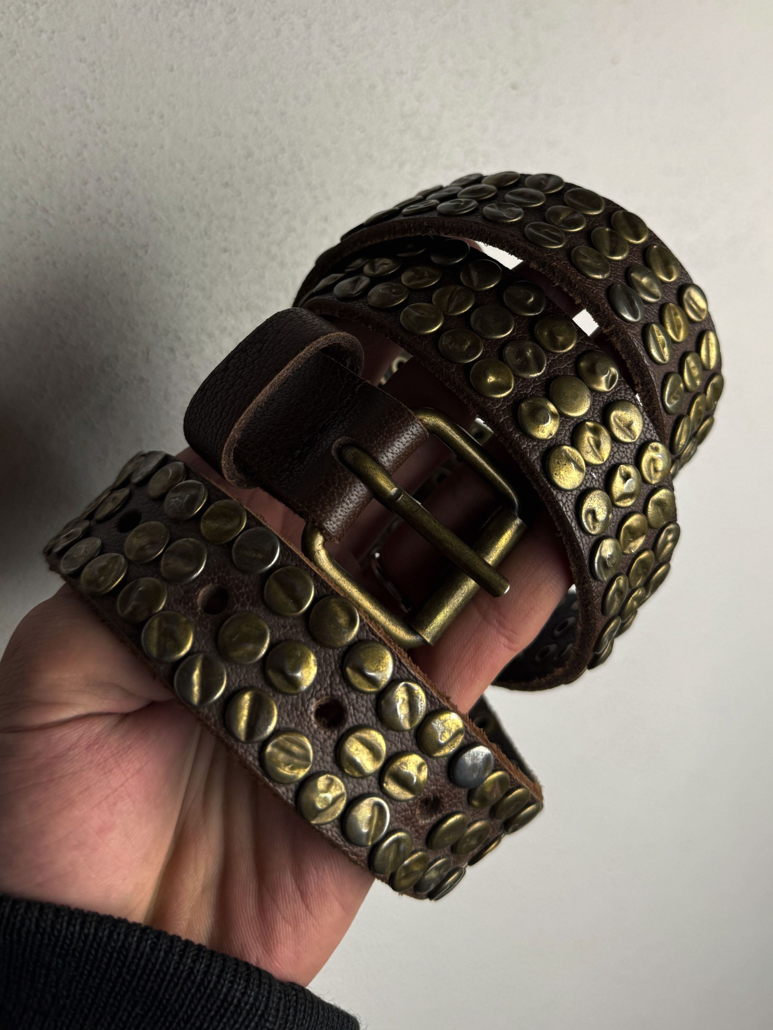 Hysteric Glamour Y2K Heavy Studded Leather Belt Punk Grunge Rockstar Size ONE SIZE - 3 Thumbnail