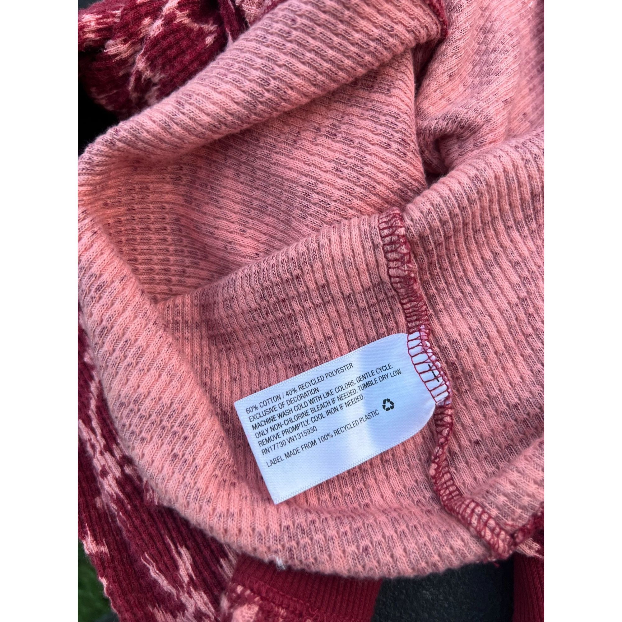 Other Knox Rose - Women's Long Sleeve Thermal Top - Burgundy - Lar Size L / US 10 / IT 46 - 12 Thumbnail