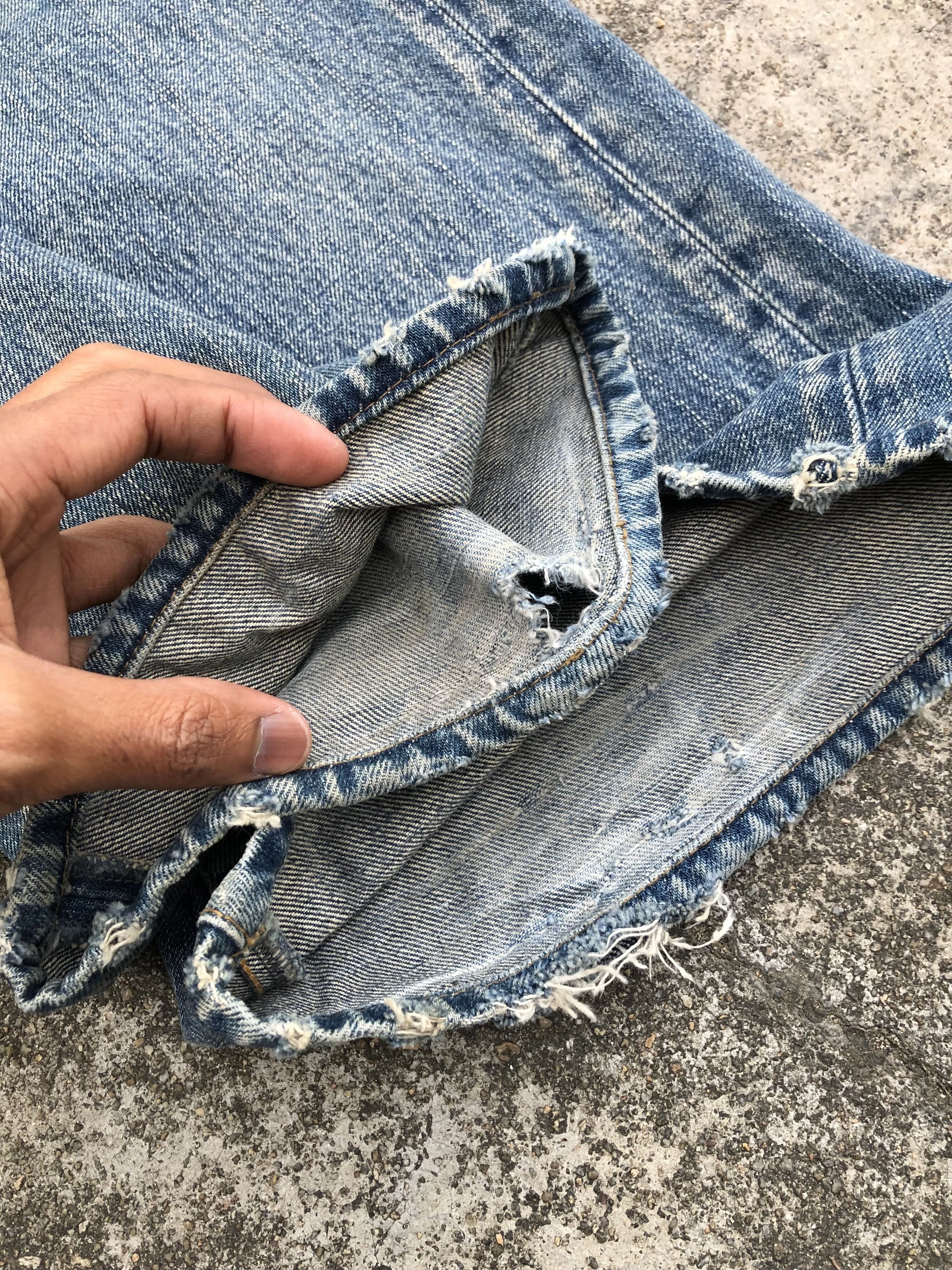 Japanese Brand FLARED WASHED BLUE DENIM Size 28" / US 6 / IT 42 - 5 Thumbnail
