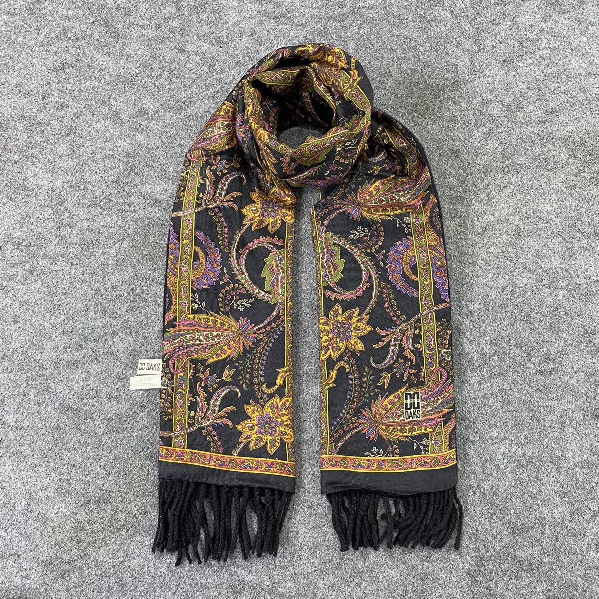 DAKS Daks London Floral Silk Scarf / Muffler / Neckwear -T1172 Size ONE SIZE - 1 Thumbnail