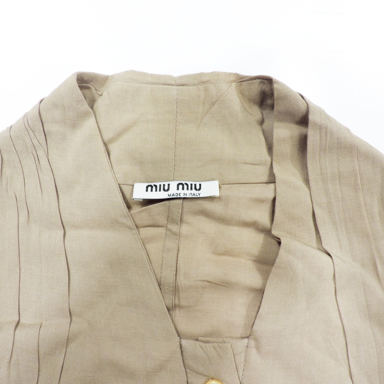 Miu Miu MIU MIU BROWN BLOUSE LONG SLEEVE SHIRT Size XS / US 0-2 / IT 36-38 - 3 Thumbnail