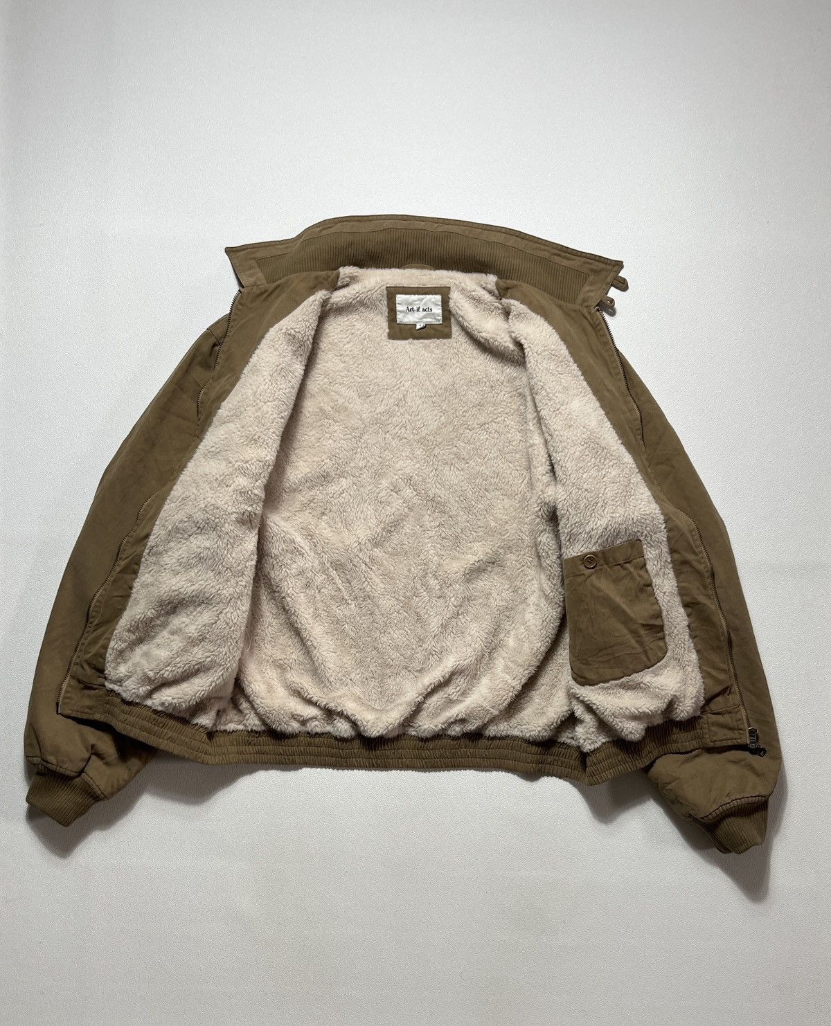 Beams Plus Art If Acts Sherpa Western Bomber Jacket Beige Size US L / EU 52-54 / 3 - 6 Thumbnail