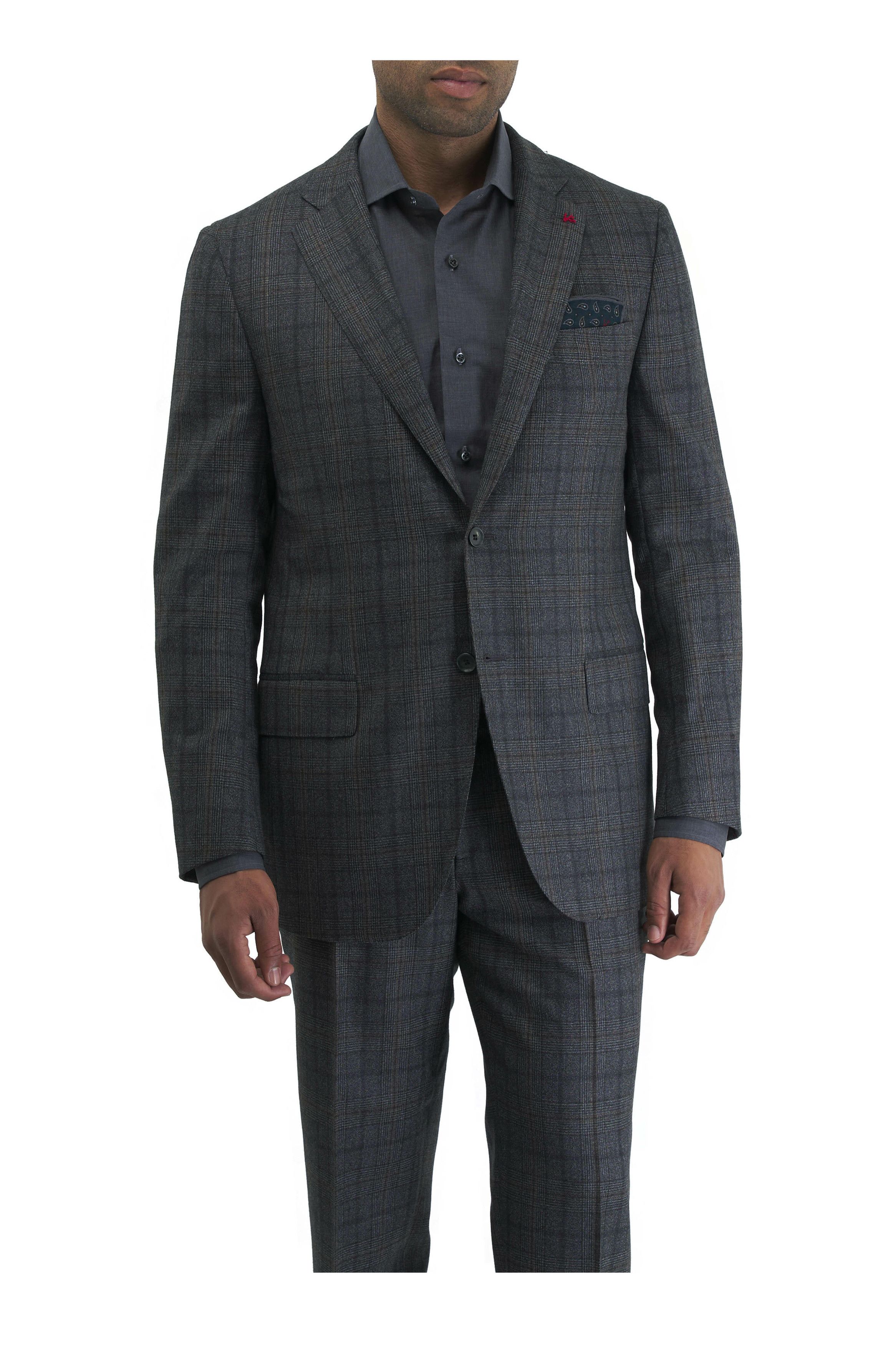 Isaia o1mtch0225 Melange Cotton Dress Shirt in Dark Grey Size US M / EU 48-50 / 2 - 3 Thumbnail