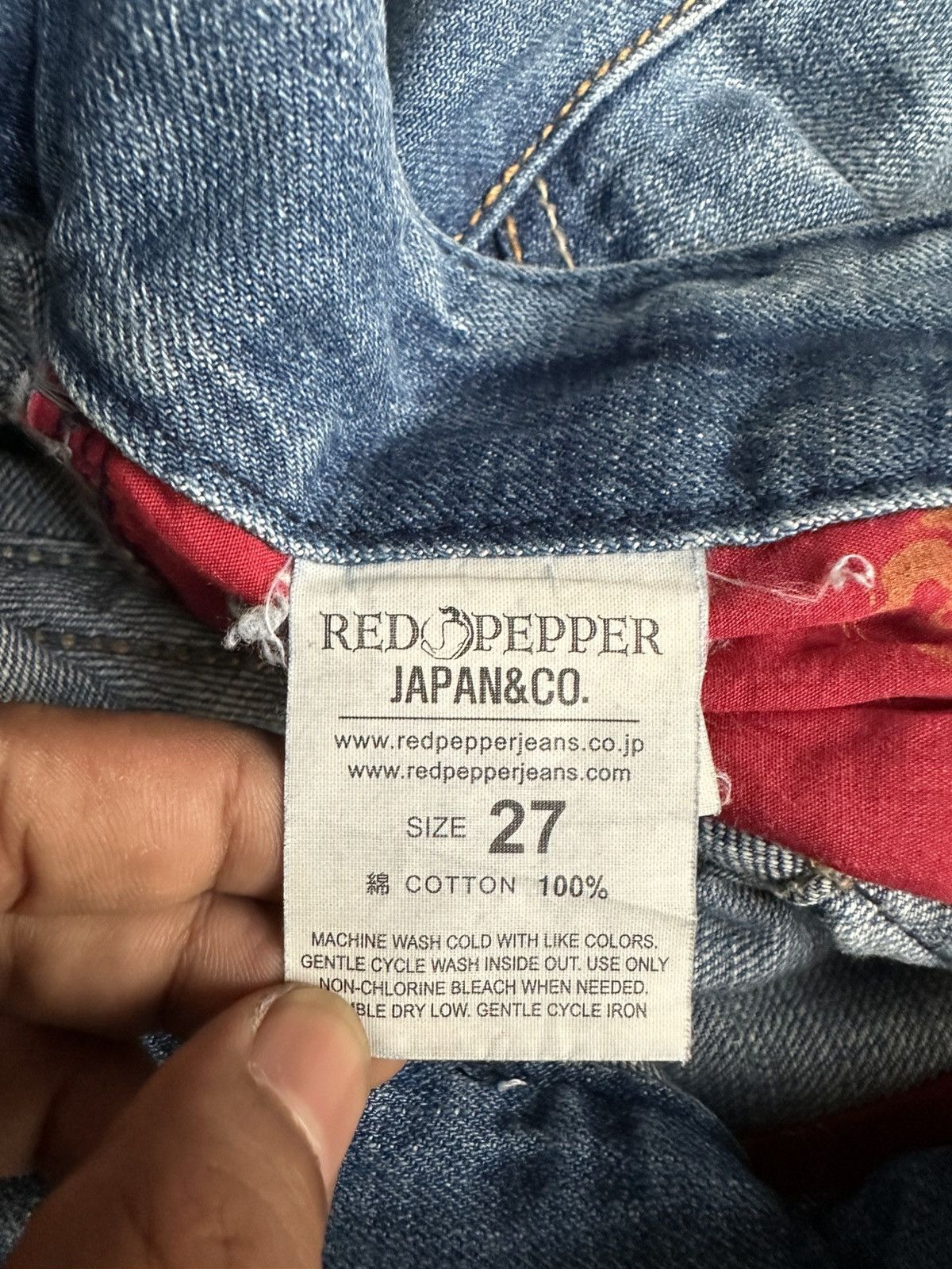 Japanese Brand Red Pepper Japan Denim Low Rise Size US 30 / EU 46 - 21 Thumbnail