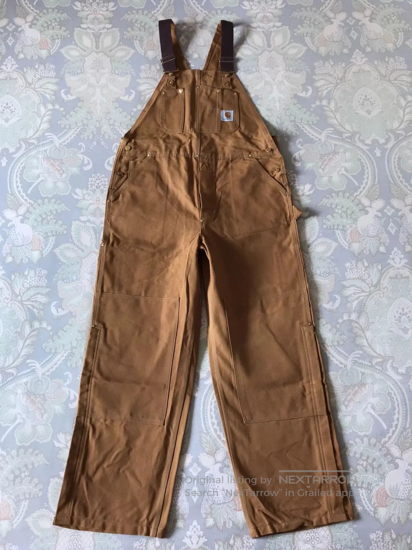 Carhartt Carhartt 6FBZ R05 Brown Bib Overalls W38L30. Size US 38 / EU 54 - 3 Thumbnail