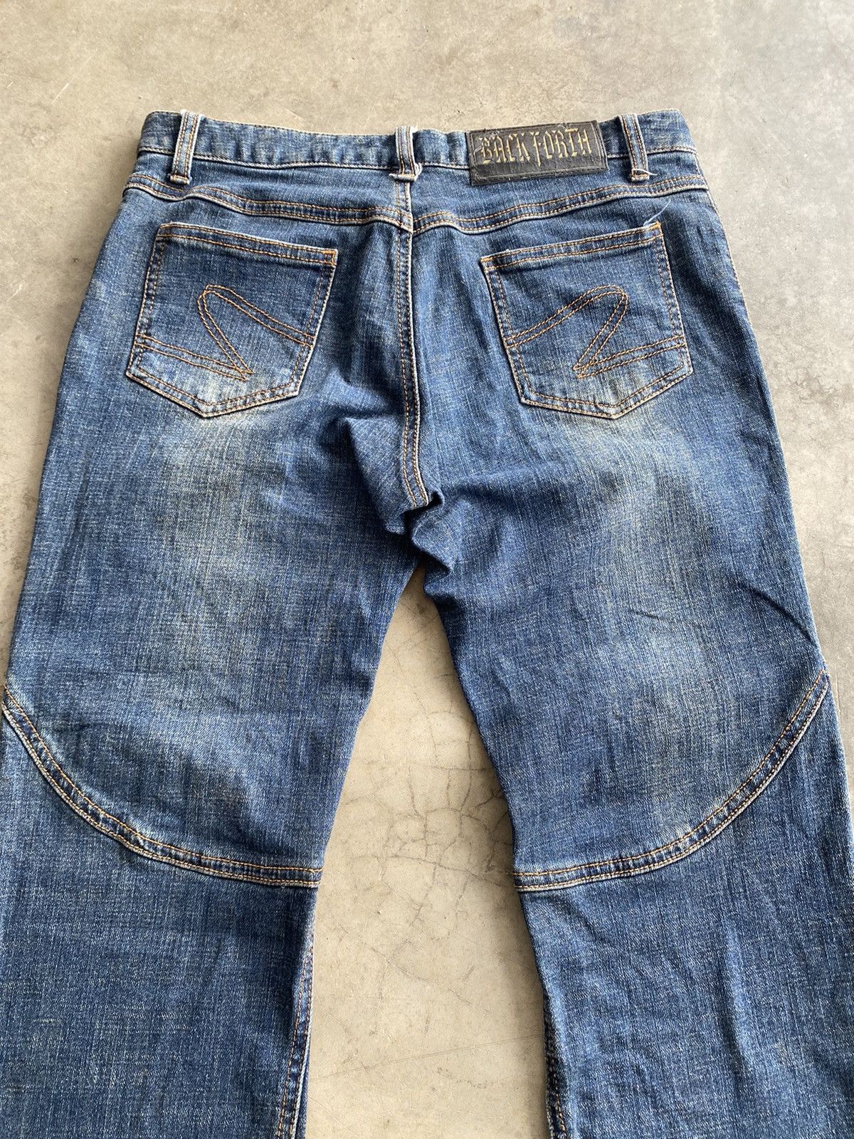 Japanese Brand Flare Jeans Back Forth Python Multi-pocket Size US 29 - 10 Thumbnail