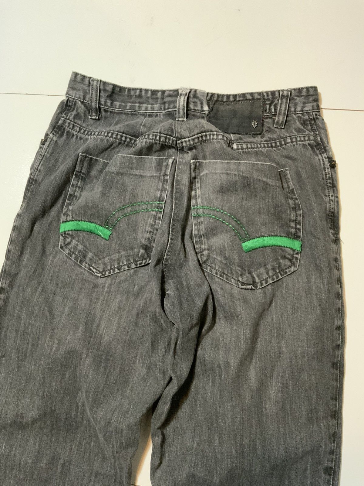 Ecko Unltd. × Vintage Vintage Y2K Marc Ecko Black Baggy Loose Pocket Denim Jeans Size US 34 / EU 50 - 6 Thumbnail