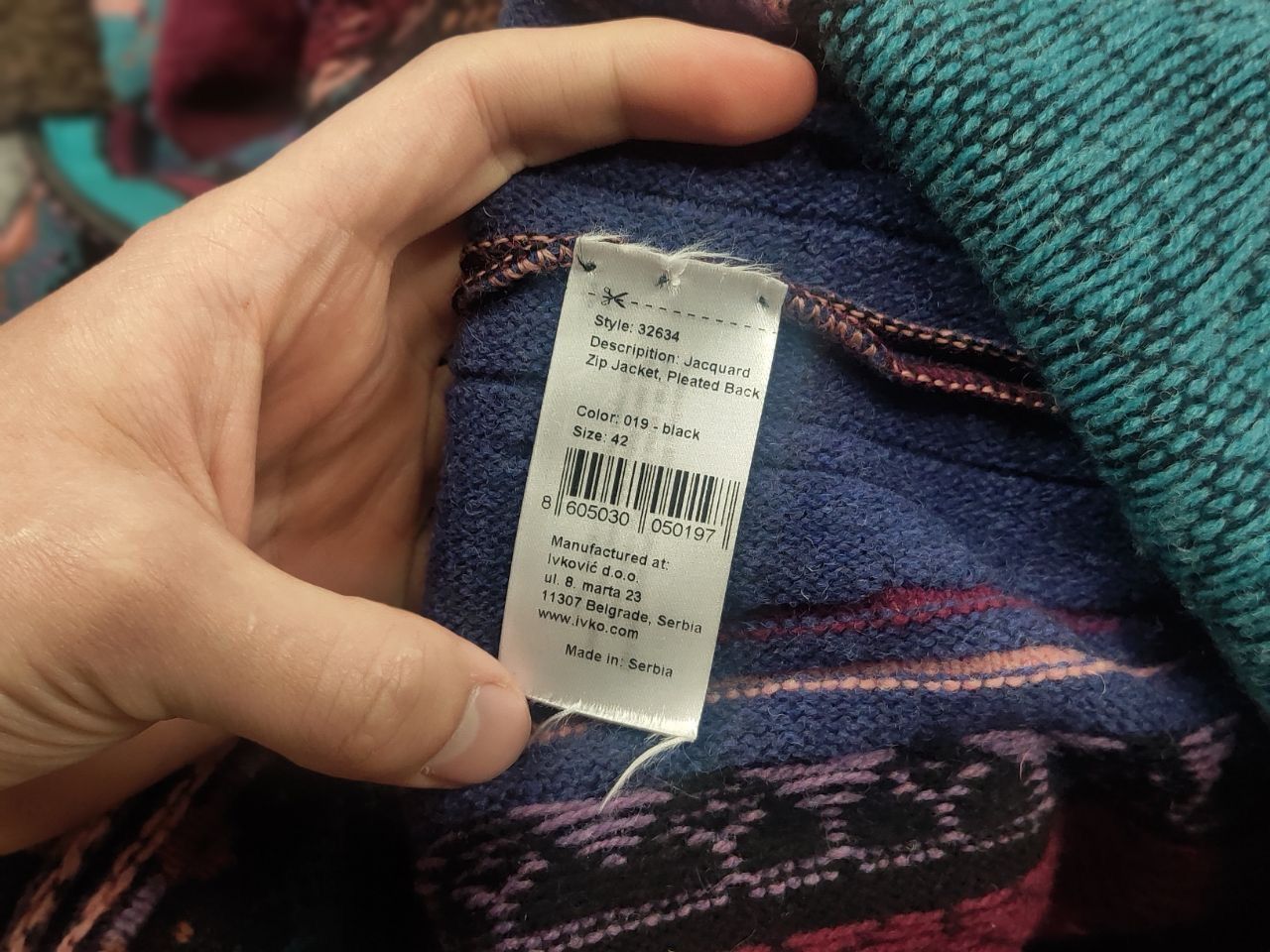Dale Of Norway Ivko Design Knit handwritten Jacquard Zip Jacket Pleated Size XL / US 12-14 / IT 48-50 - 16 Thumbnail
