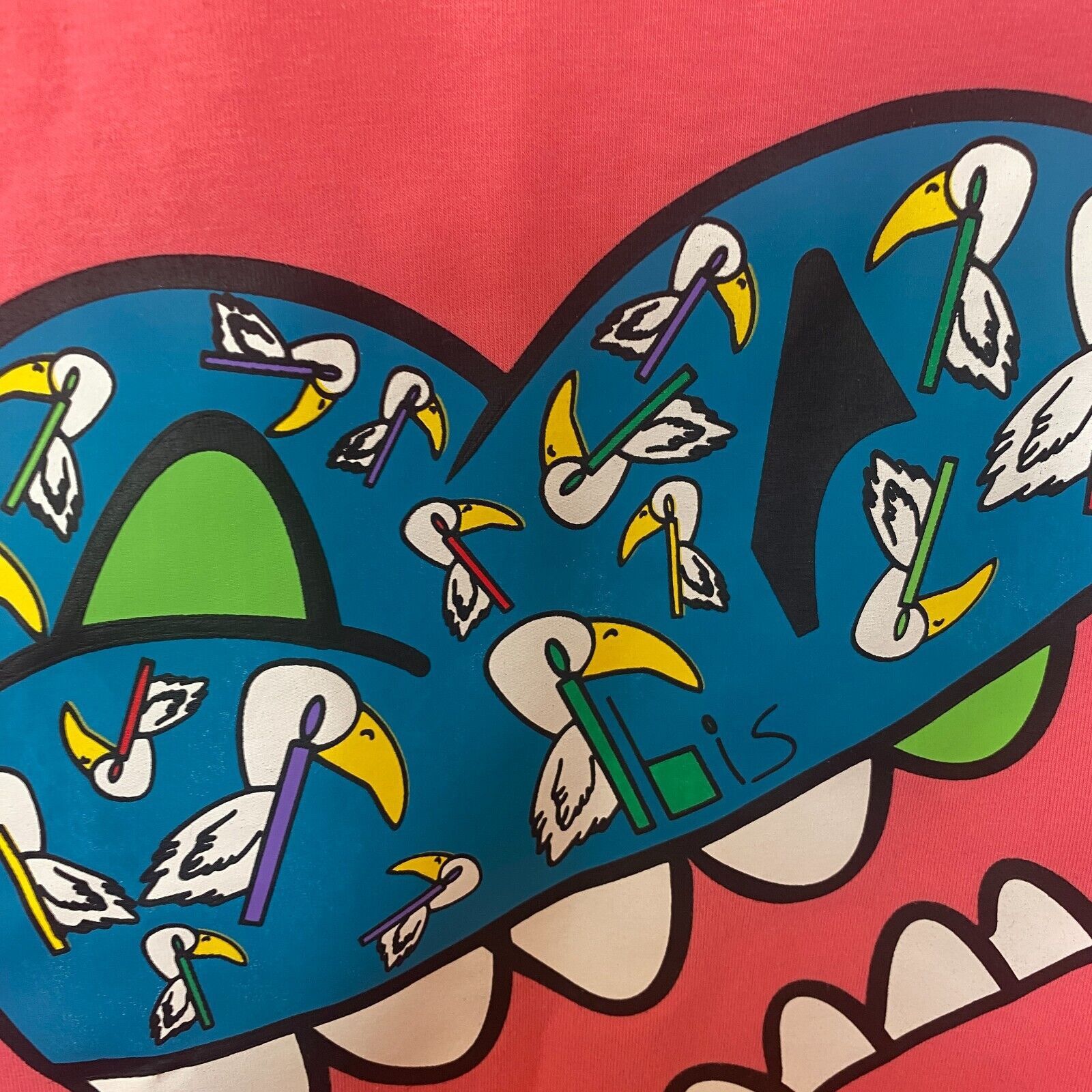 Other RARE Ibis Heart On Sleeve Pink Coral Tee Long Sleeve SM Size S / US 4 / IT 40 - 5 Thumbnail