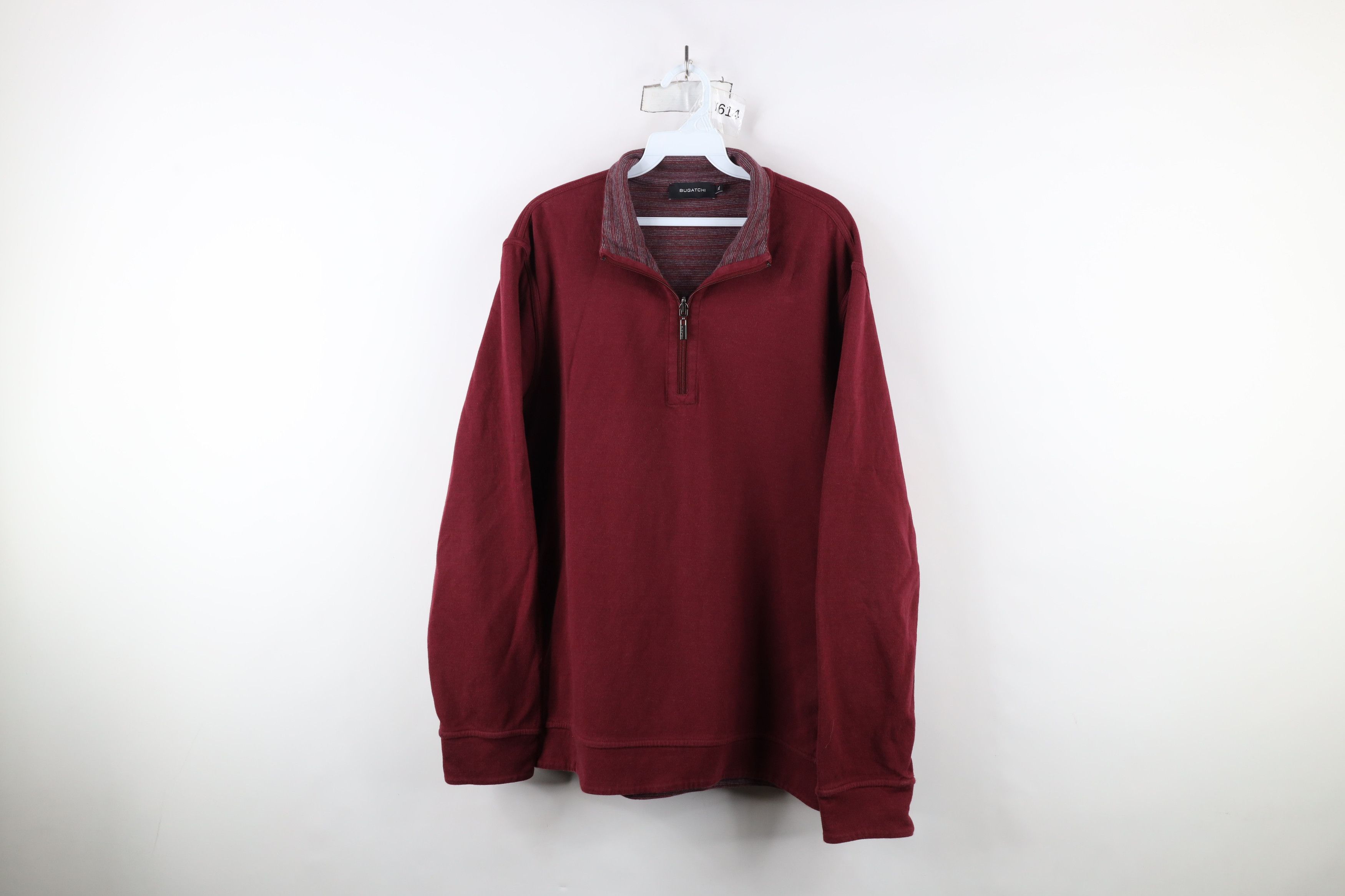 Vintage Bugatchi Uomo Blank Reversible Half Zip Pullover Sweater Red Size US XL / EU 56 / 4 - 1 Thumbnail