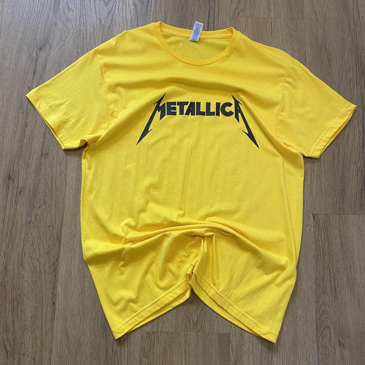 Other UK Metallica yellow and black t-shirt #Metallica rock Metal Size US M / EU 48-50 / 2 - 1 Thumbnail