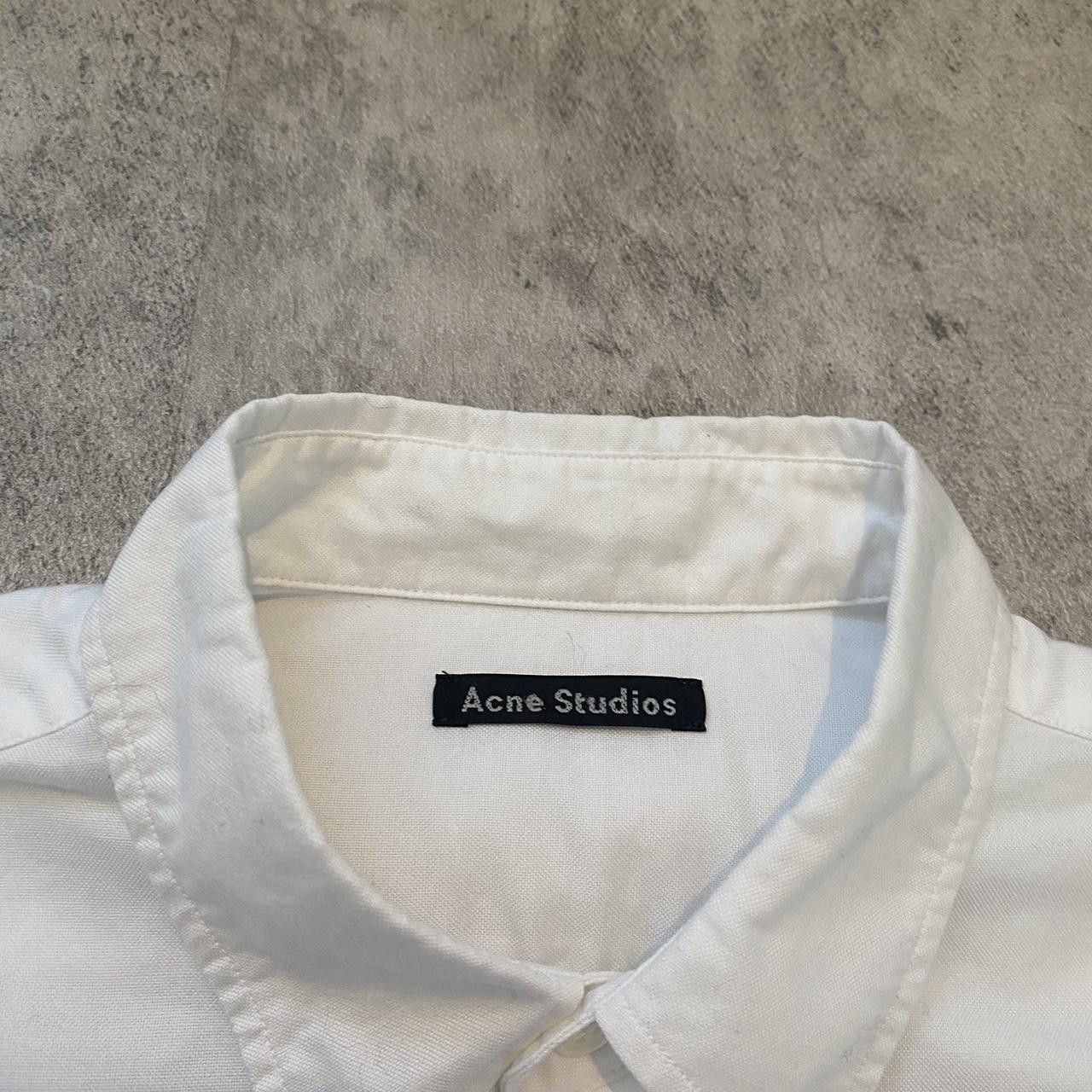 Acne Studios Acne Studios White button-up shirt with red logo Size US S / EU 44-46 / 1 - 4 Thumbnail