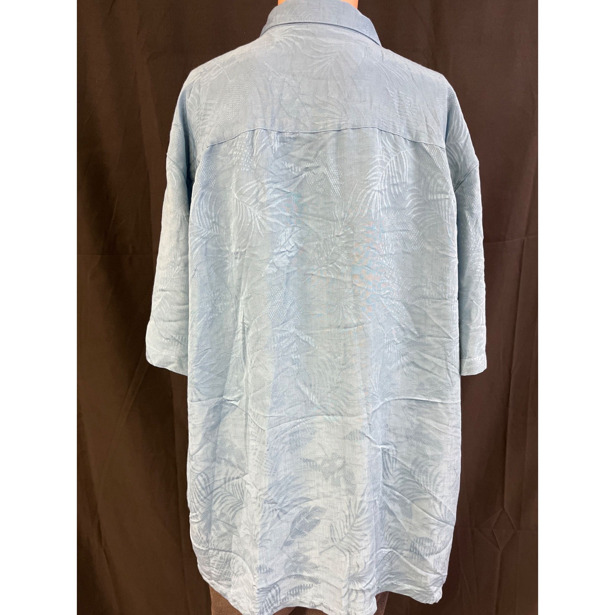 Other Joe Marlin Men's Turquoise Hawaiian Shirt/Button Up Sz 2XLT Size US XXL / EU 58 / 5 - 2 Thumbnail
