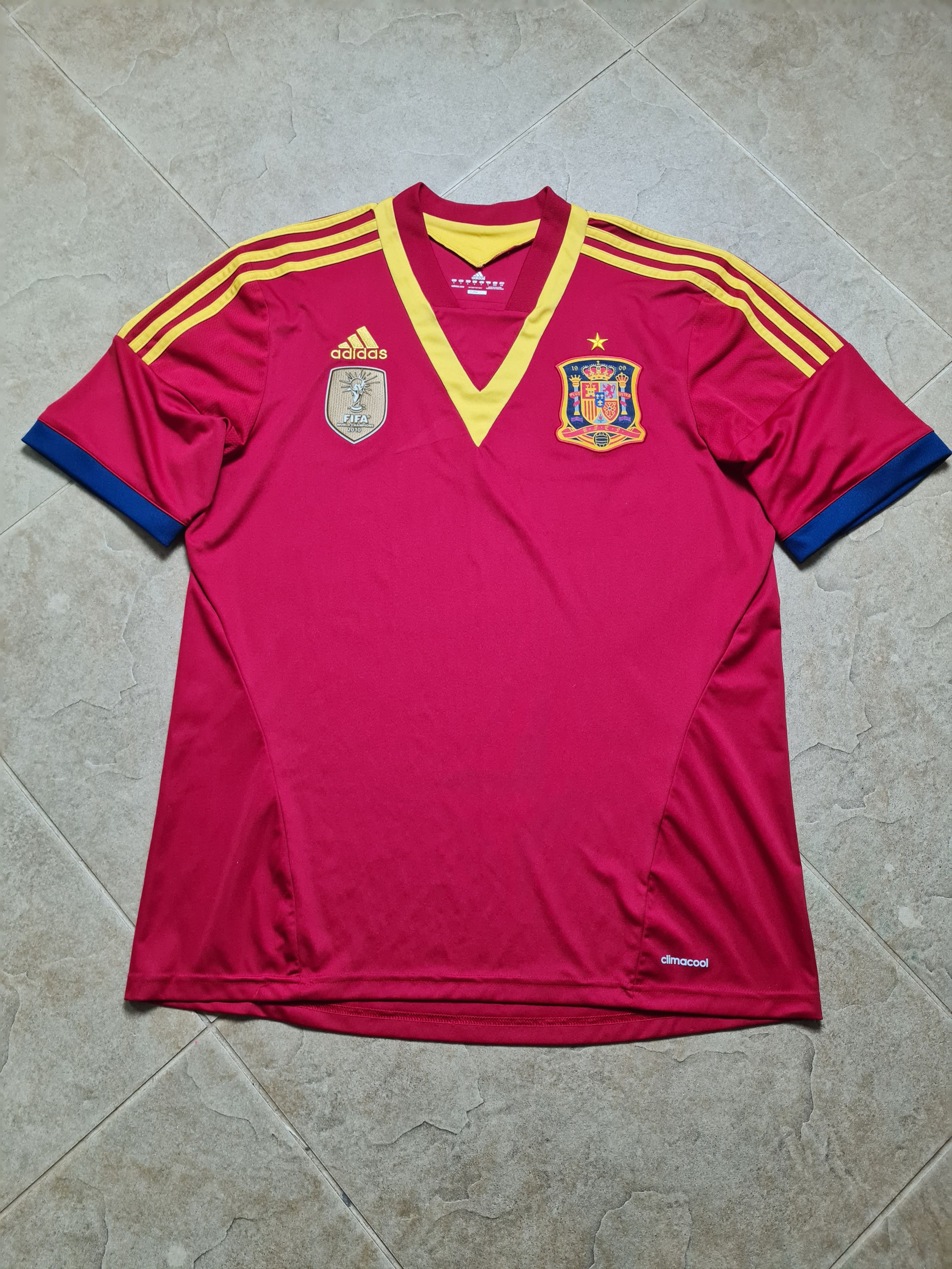 Adidas Spain World Cup 2012/13 Adidas shirt Camiseta Espana X53272 Size US L / EU 52-54 / 3 - 12 Thumbnail