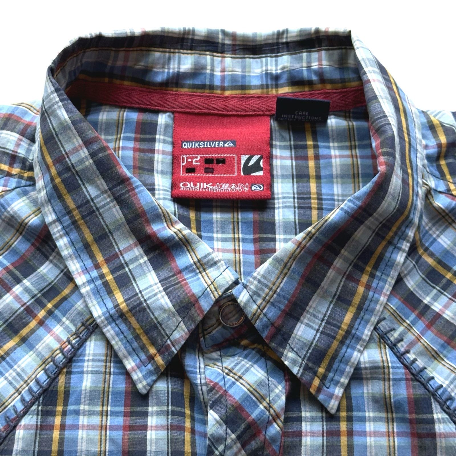 Quiksilver Y2K Quiksilver QuikJean Pearl Snap Shirt Multicolor XL EUC Size US XL / EU 56 / 4 - 5 Thumbnail