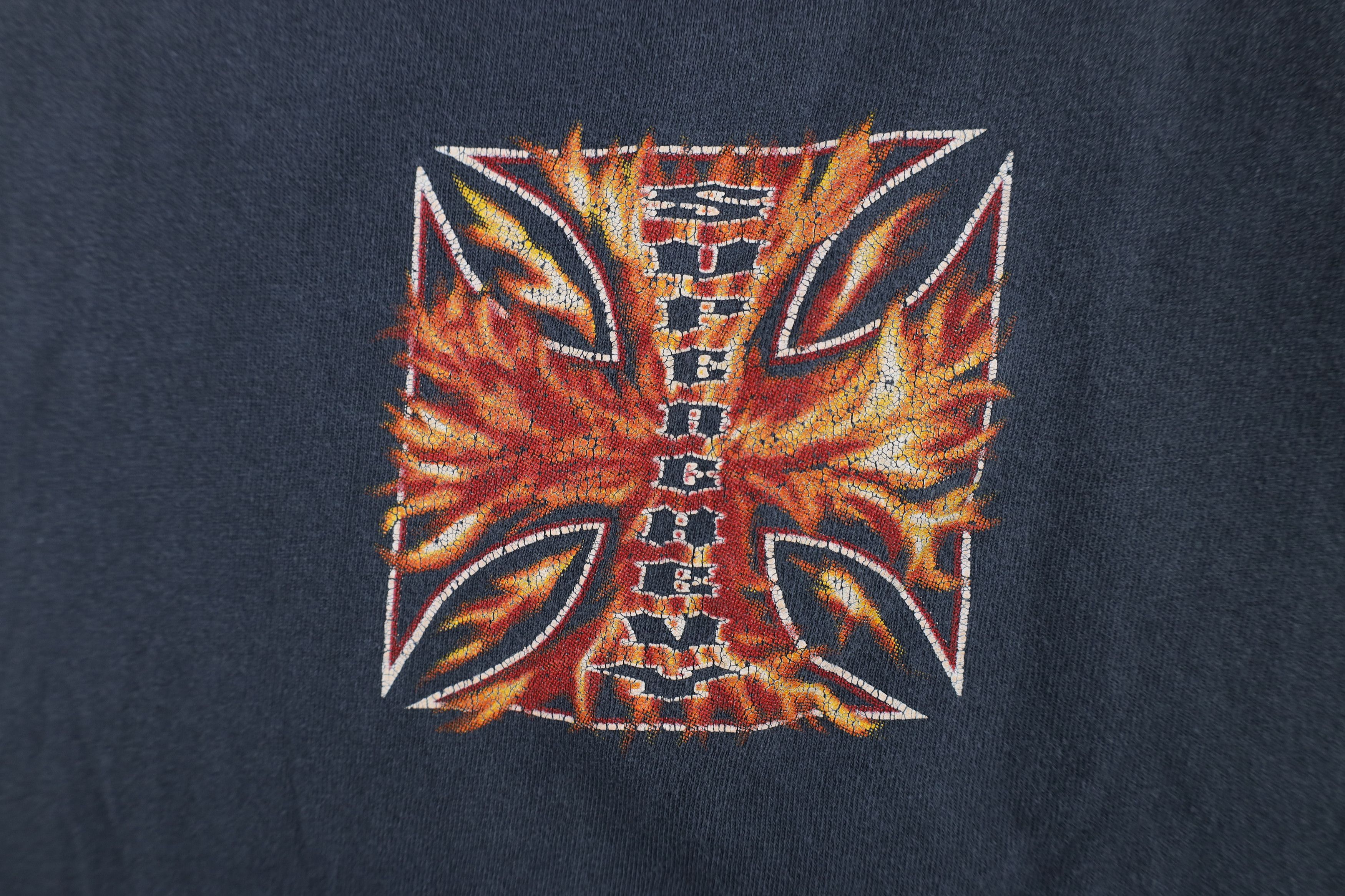 Vintage Vintage 90s Chevy GM Iron Cross Fire Long Sleeve T-Shirt Size US XL / EU 56 / 4 - 4 Thumbnail