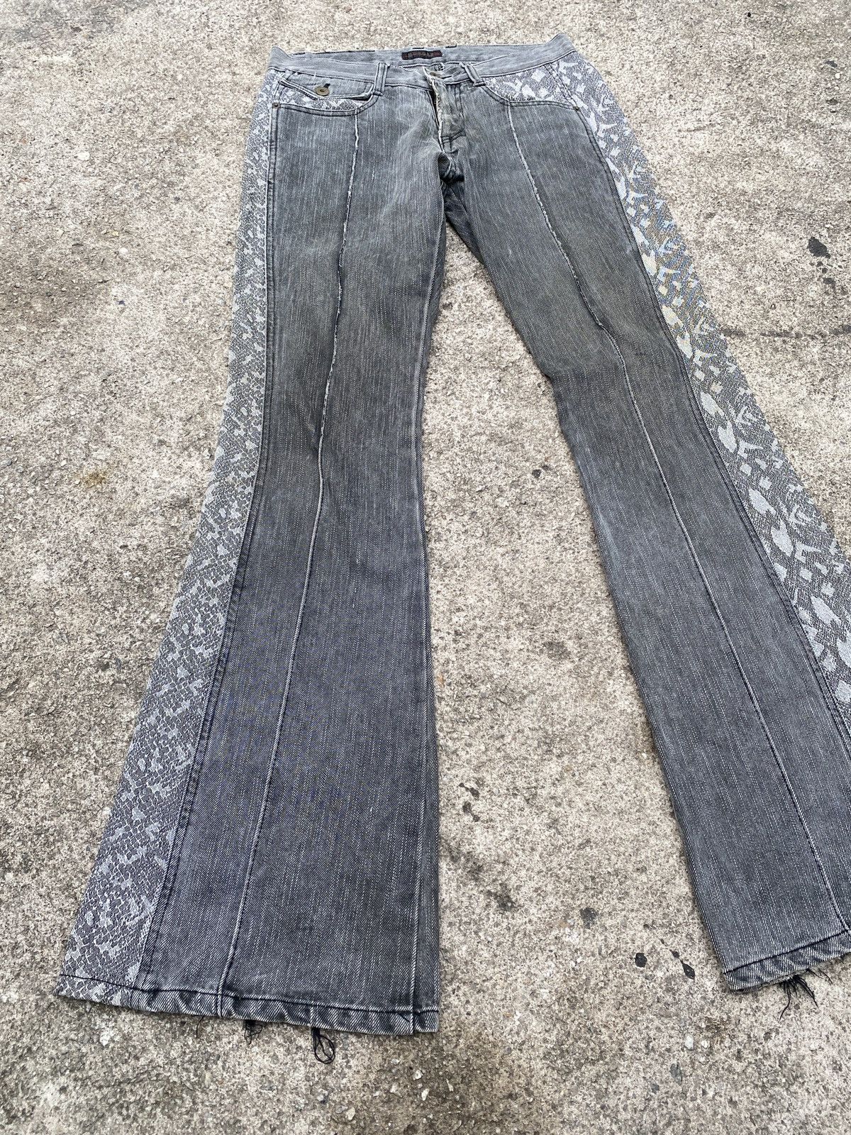 Japanese Brand × Morgan Homme × Tornado Mart 1990s - Morgan Homme Hybrid Design Flare Denim Size US 30 / EU 46 - 5 Thumbnail